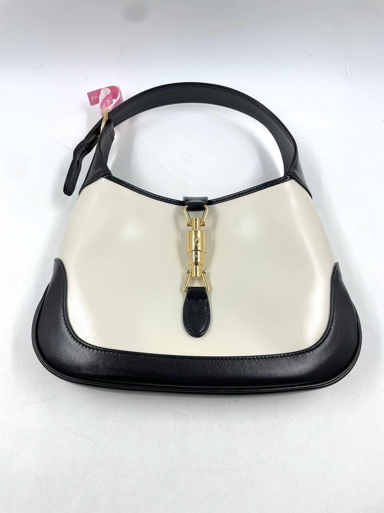 Gucci Jackie 1961 Black & White Leather Bag Small 1