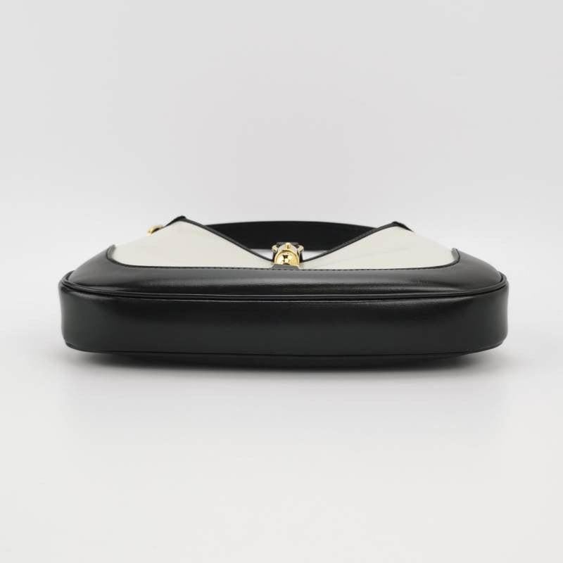 Gucci Jackie 1961 Black & White Leather Bag Small 2