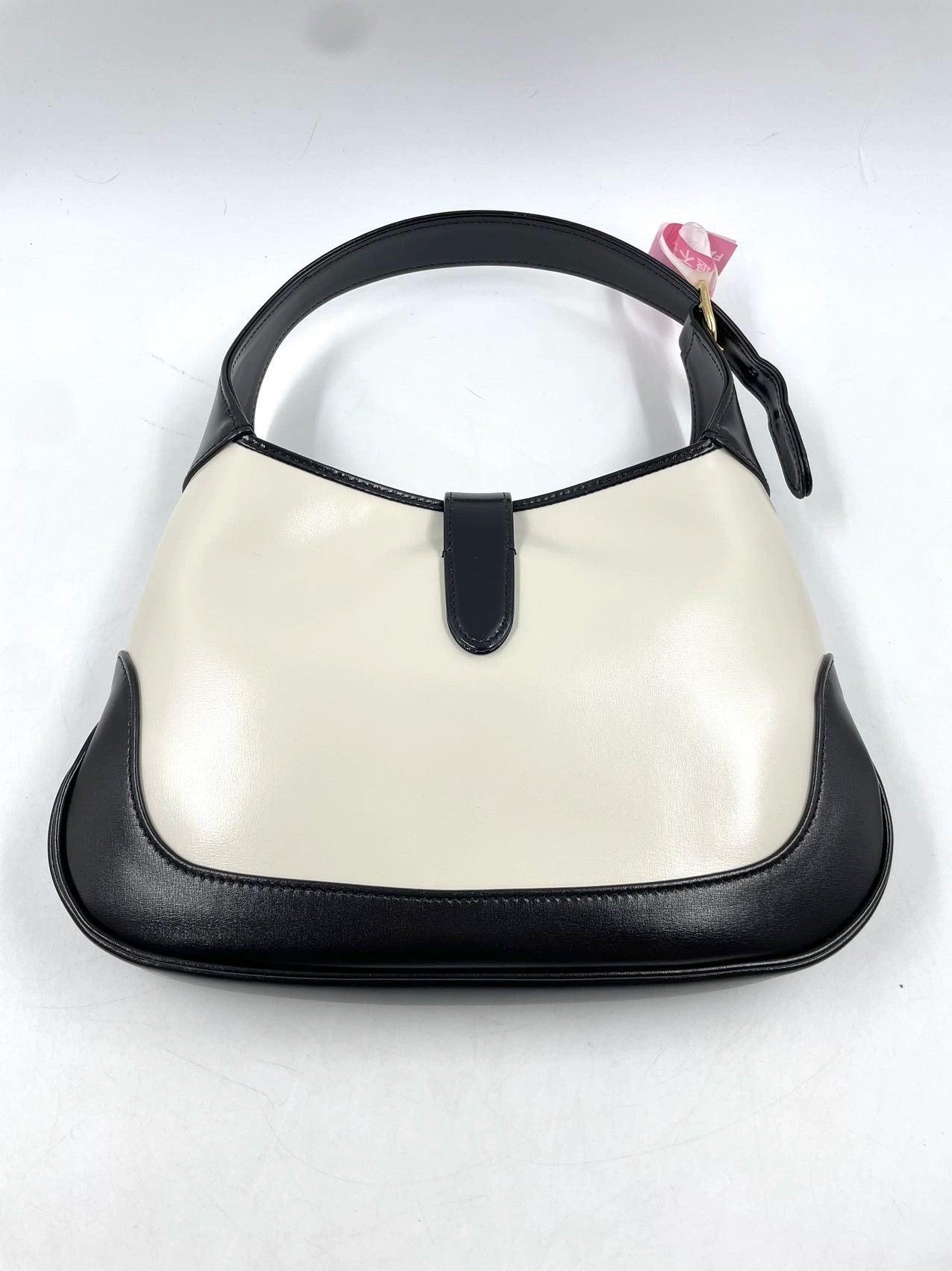 Gucci Jackie 1961 Black & White Leather Bag Small 2