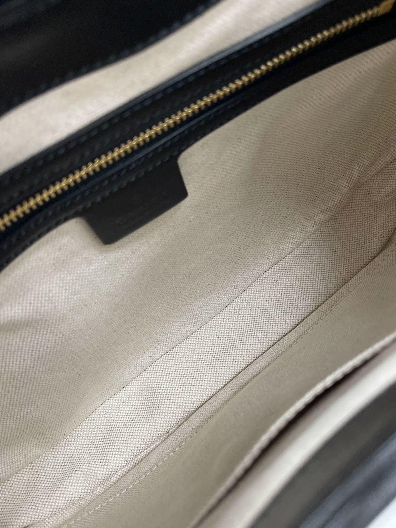 Gucci Jackie 1961 Black & White Leather Bag Small 4