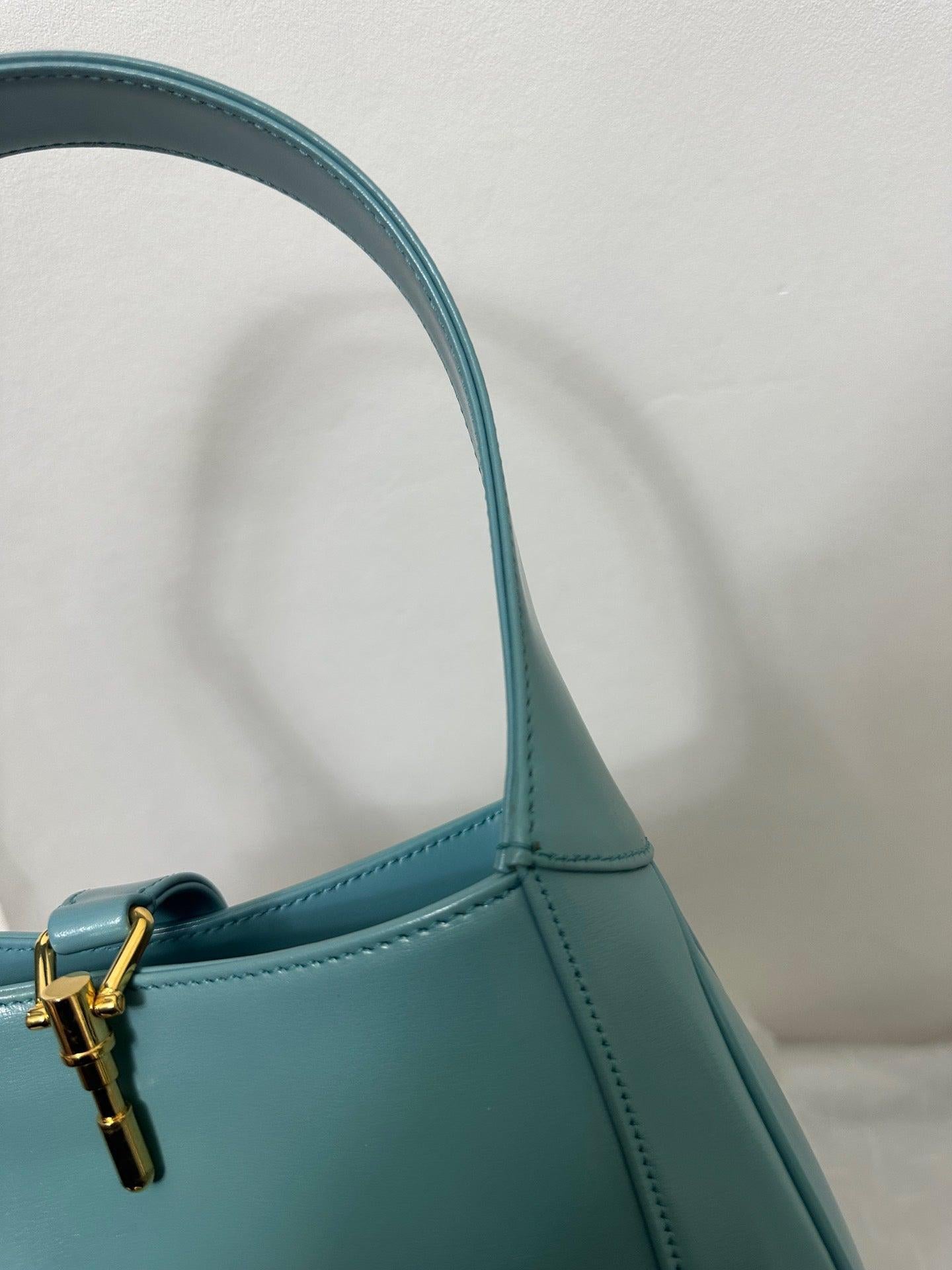 Gucci Jackie 1961 Blue Small Shoulder Bag with Adjustable Strap 16