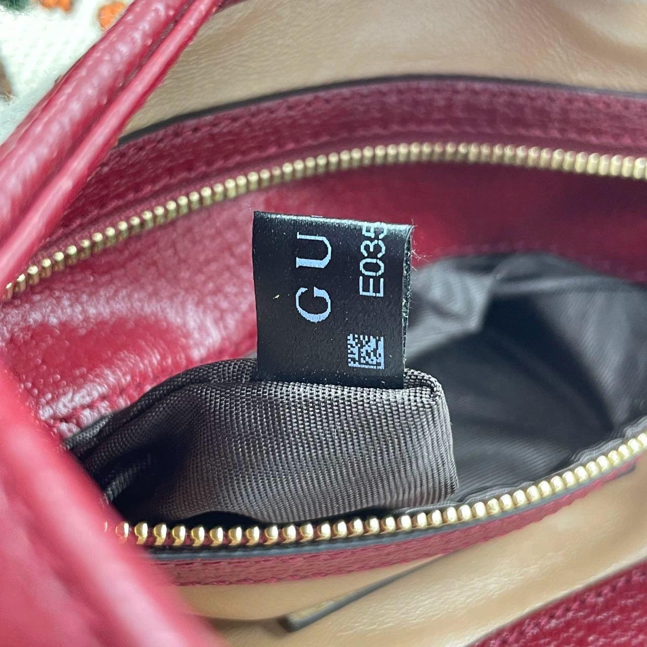 Gucci Jackie 1961 Centennial 100 Year Special Edition Burgundy Leather w/ Canvas 7