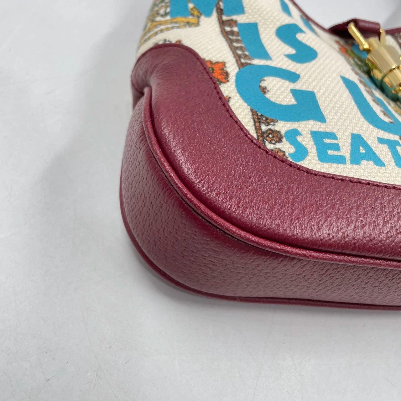 Gucci Jackie 1961 Centennial 100 Year Special Edition Burgundy Leather w/ Canvas 10