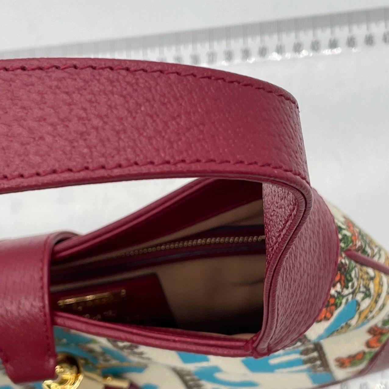 Gucci Jackie 1961 Centennial 100 Year Special Edition in pelle borgogna con canv. in vendita 7