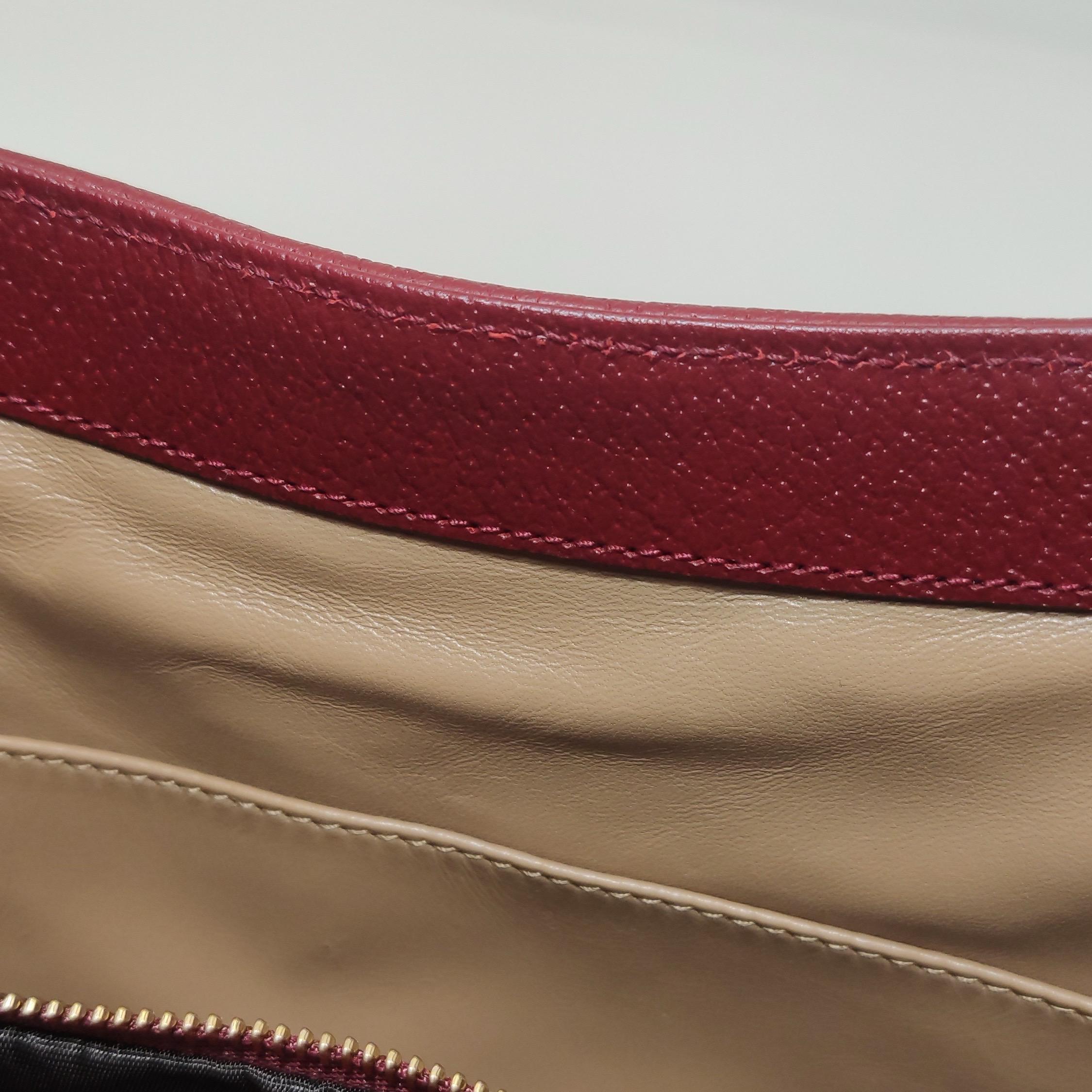 Gucci Jackie 1961 Centennial 100 Year Special Edition Burgundy Leather with Canv For Sale 10