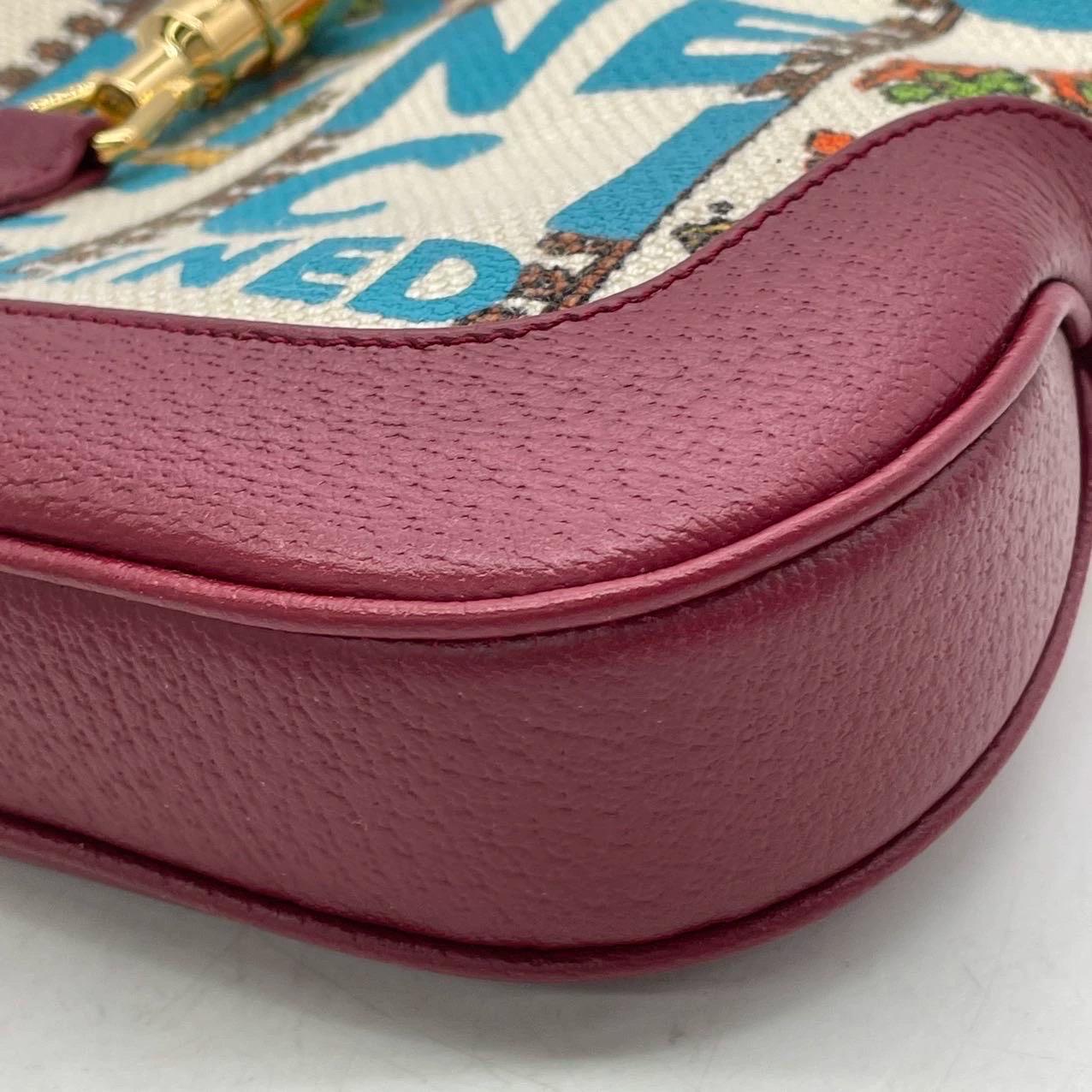 Gucci Jackie 1961 Centennial 100 Year Special Edition in pelle borgogna con canv. in vendita 12