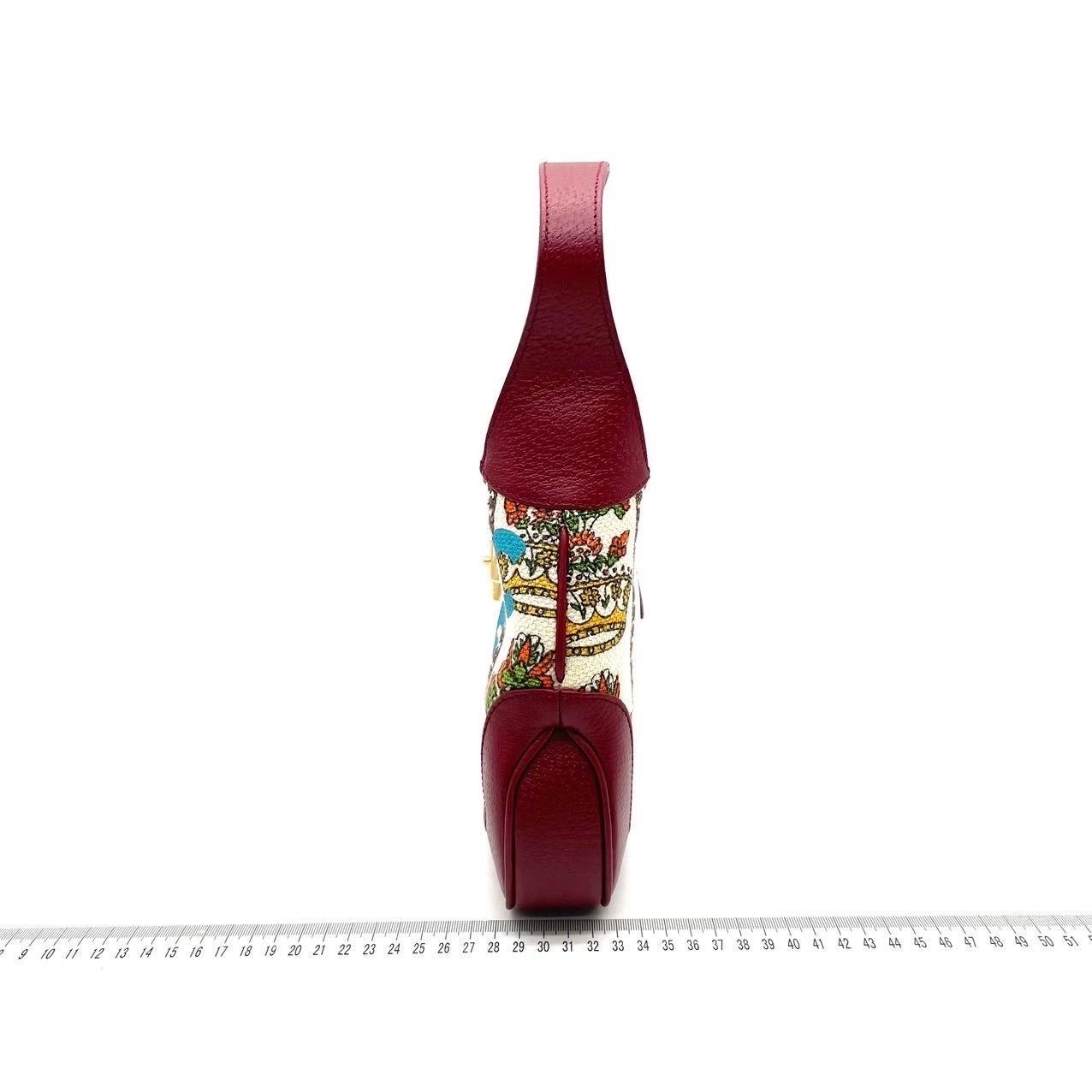 da uomo o donna Gucci Jackie 1961 Centennial 100 Year Special Edition in pelle borgogna con canv. in vendita