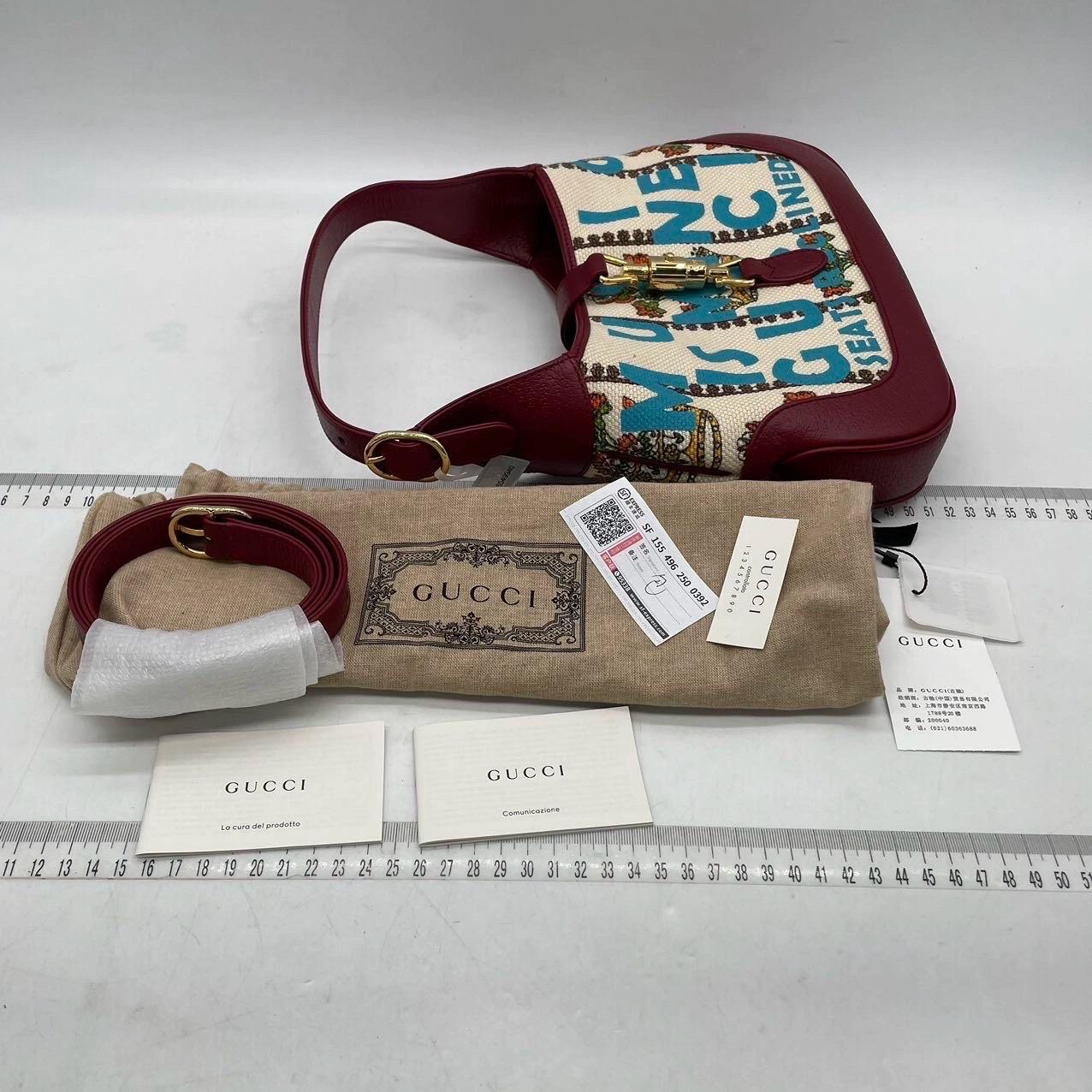 Gucci Jackie 1961 Centennial 100 Year Special Edition in pelle borgogna con canv. in vendita 2