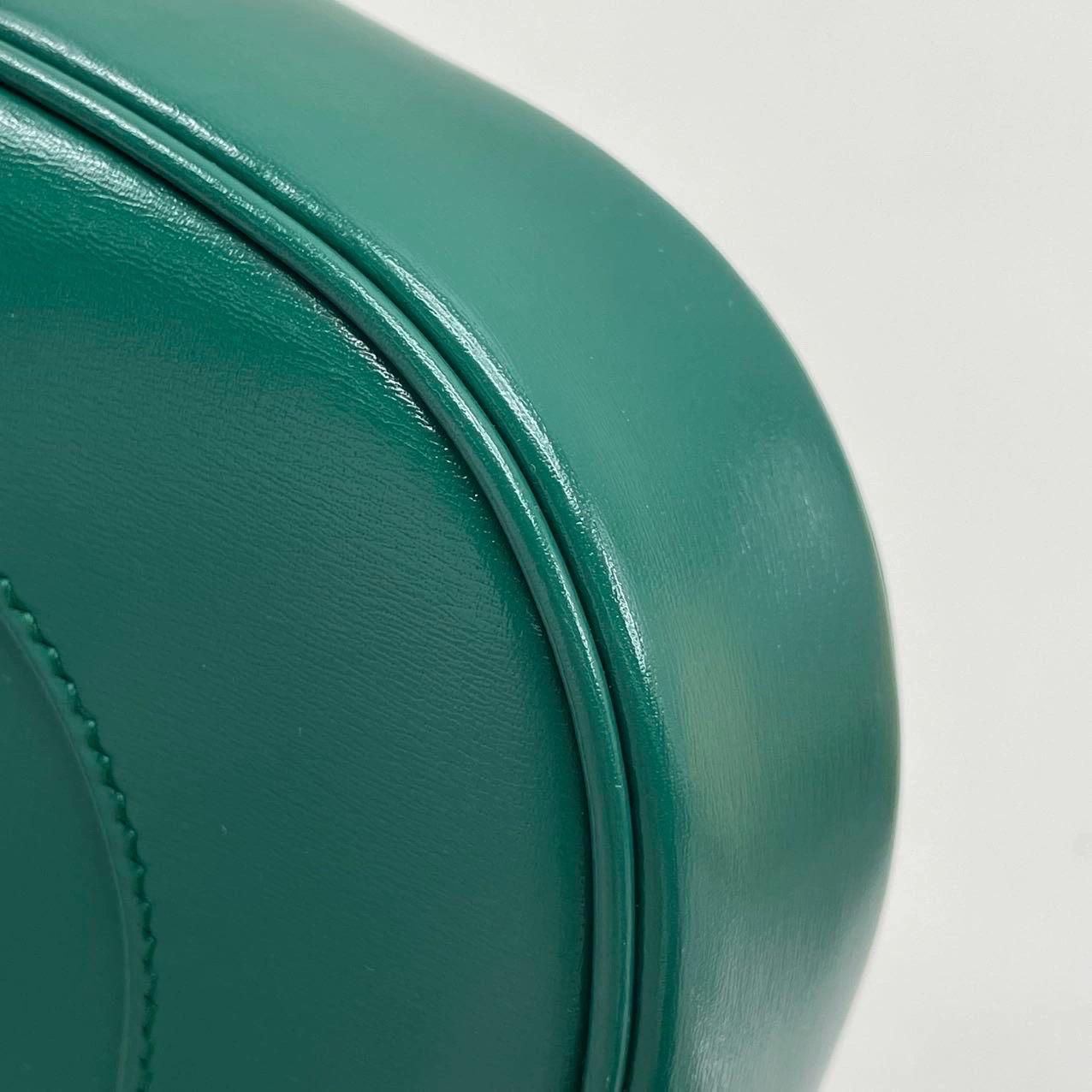 Gucci Jackie 1961 Green Leather Bag Small with Adjustable Strap For Sale 13