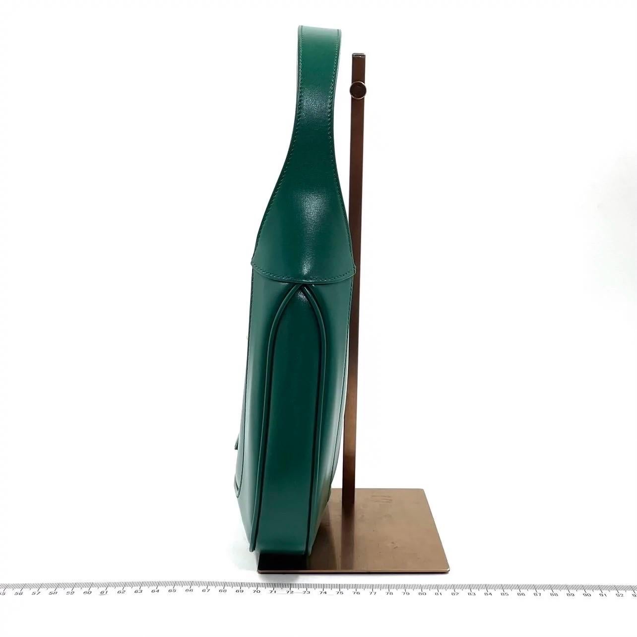 Gucci Jackie 1961 Grüne Ledertasche mit verstellbarem Riemen im Angebot 2