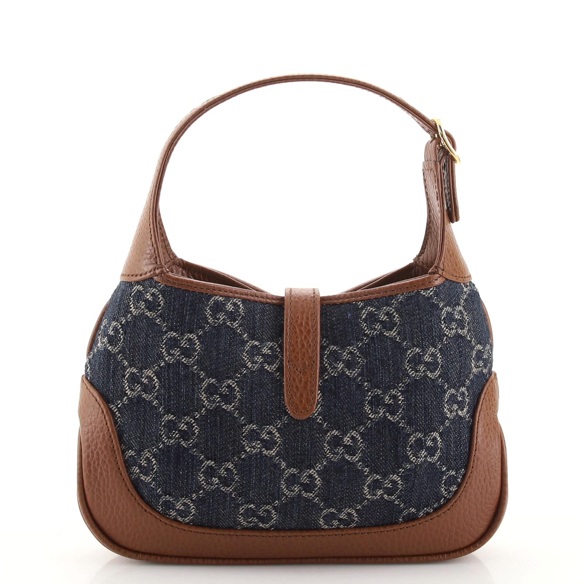 Gucci Jackie 1961 Hobo GG Denim Mini im Zustand „Gut“ in NY, NY