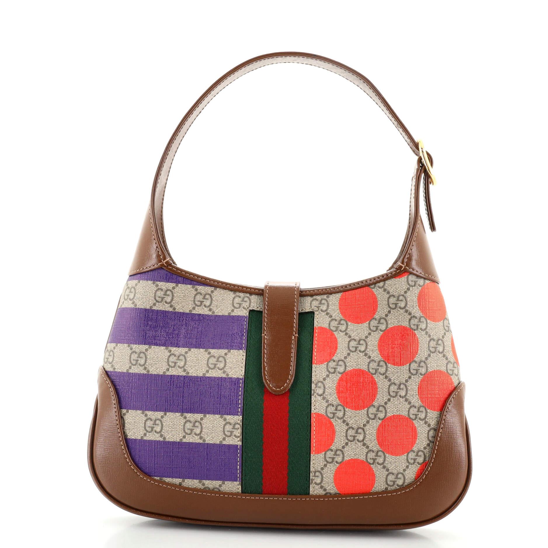 Gucci Jackie 1961 Hobo Printed GG Coated Canvas Small In Good Condition In NY, NY