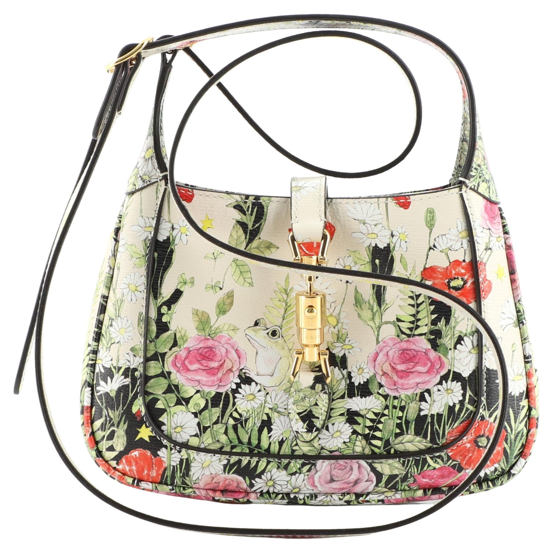 Gucci Jackie 1961 Hobo Printed Leather Mini at 1stDibs