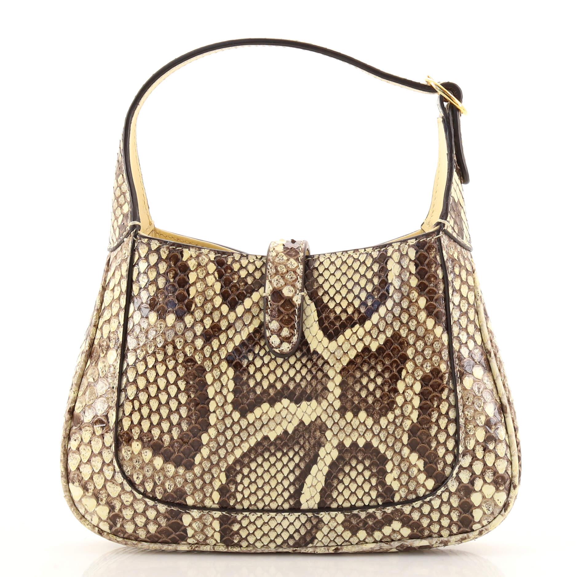 Gucci Jackie 1961 Hobo Python Mini In Good Condition In NY, NY