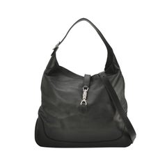 Gucci Jackie 1961 Large Black Calfskin Leather With Long Strap