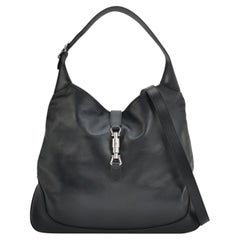Gucci Jackie 1961 Large Black Calfskin Leather With Long Strap