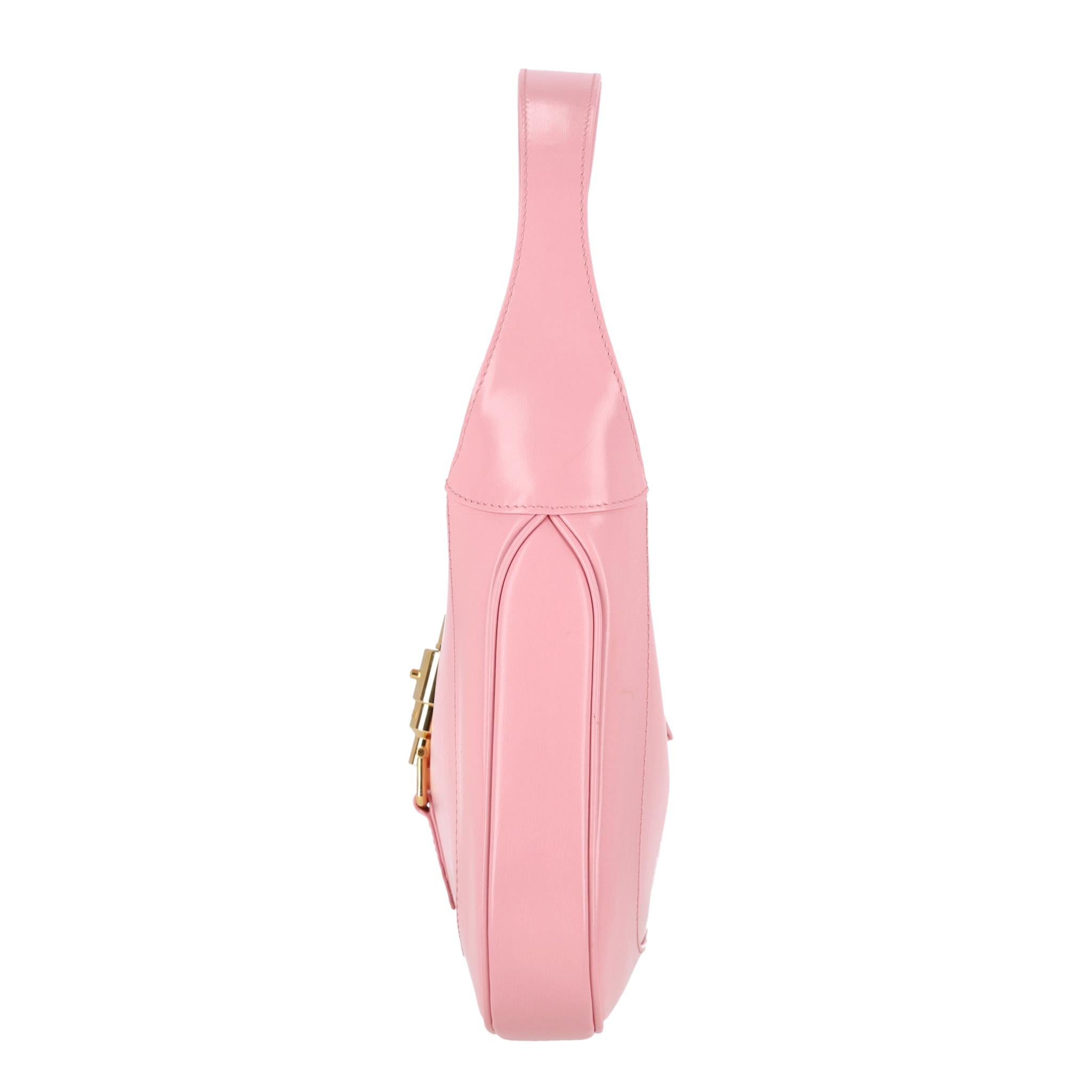 Pink Gucci Jackie 1961 Leather Medium Bag For Sale