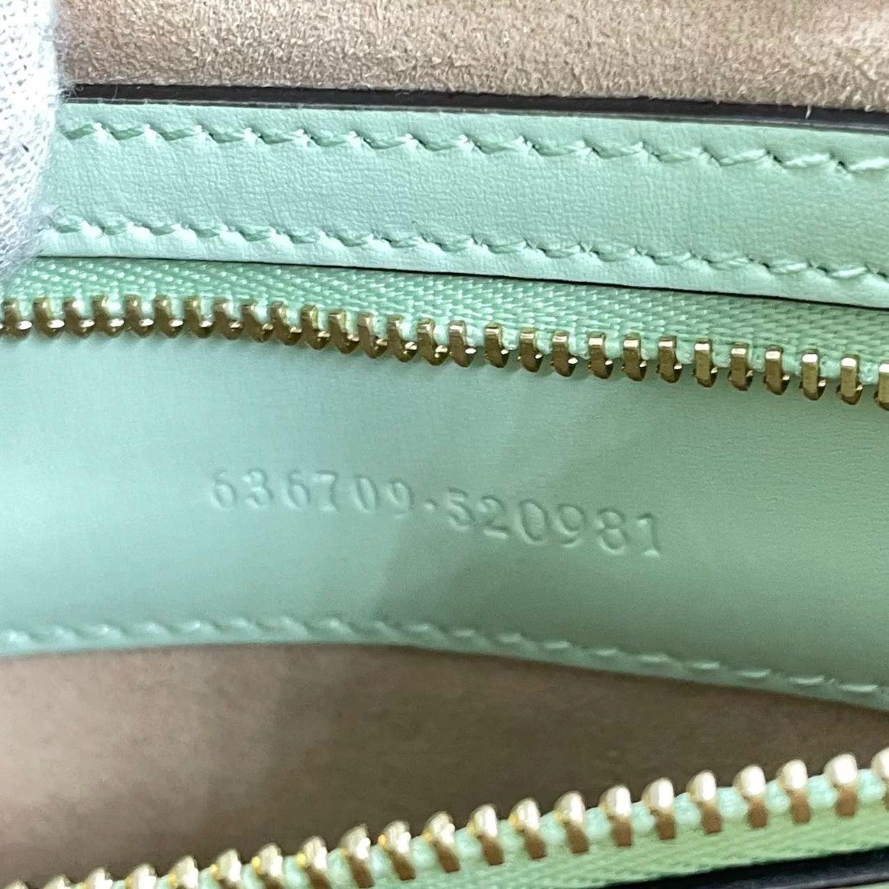Gucci Jackie 1961 Light Green Leather Bag Small with Adjustable Strap 6