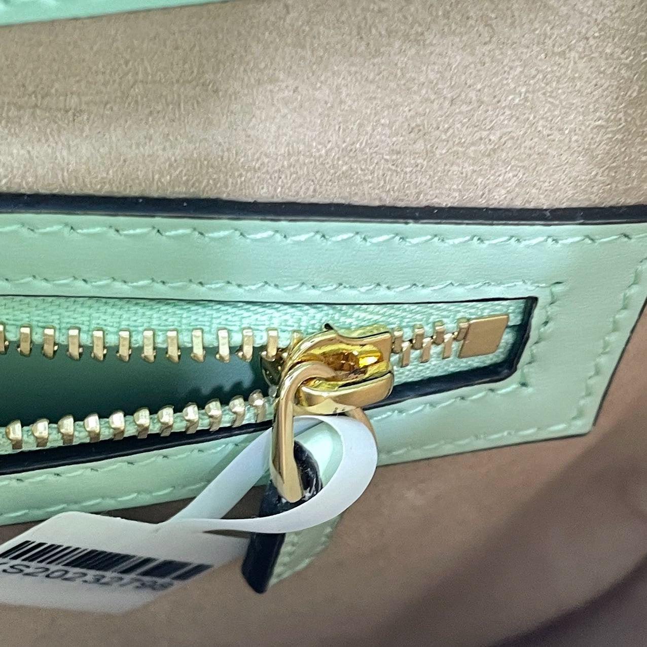 Gucci Jackie 1961 Light Green Leather Bag Small with Adjustable Strap 11