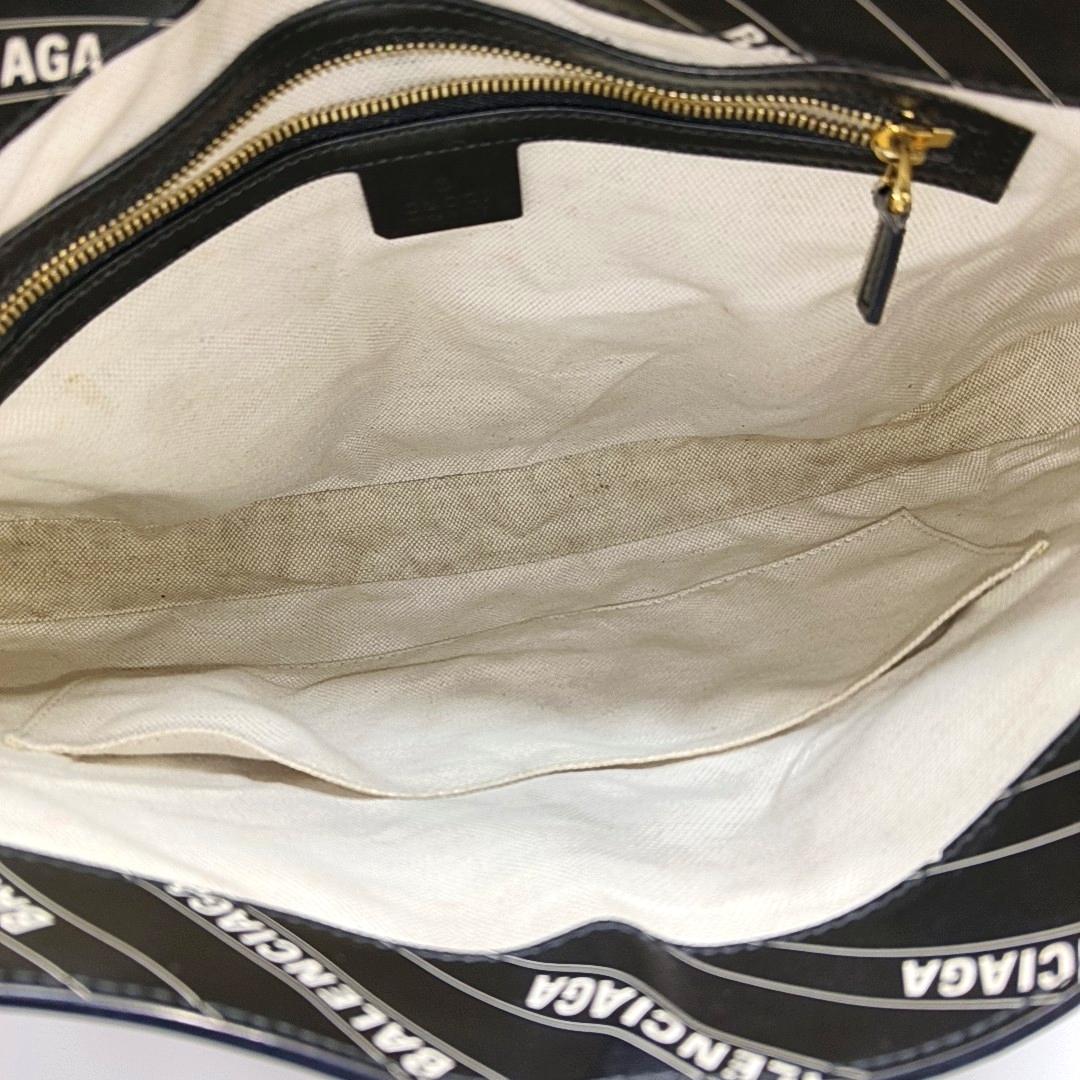 Gucci Jackie 1961 Medium Balenciaga Black Leather Bag with Strap For Sale 4