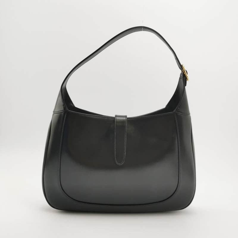 Gucci Jackie 1961 Medium Black Leather Bag with Adjustable Strap 2