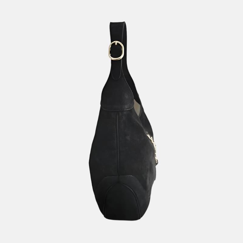 Gucci Jackie 1961 Medium Black Suede Leather Bag In Good Condition In AUBERVILLIERS, FR
