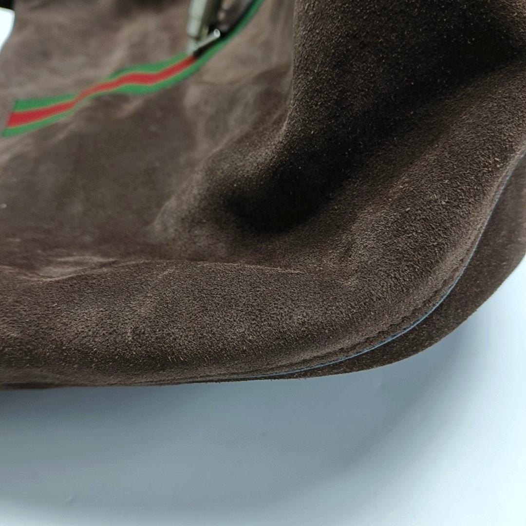 Gucci Jackie 1961 Medium Brown Suede Shoulder Tote Bag For Sale 6