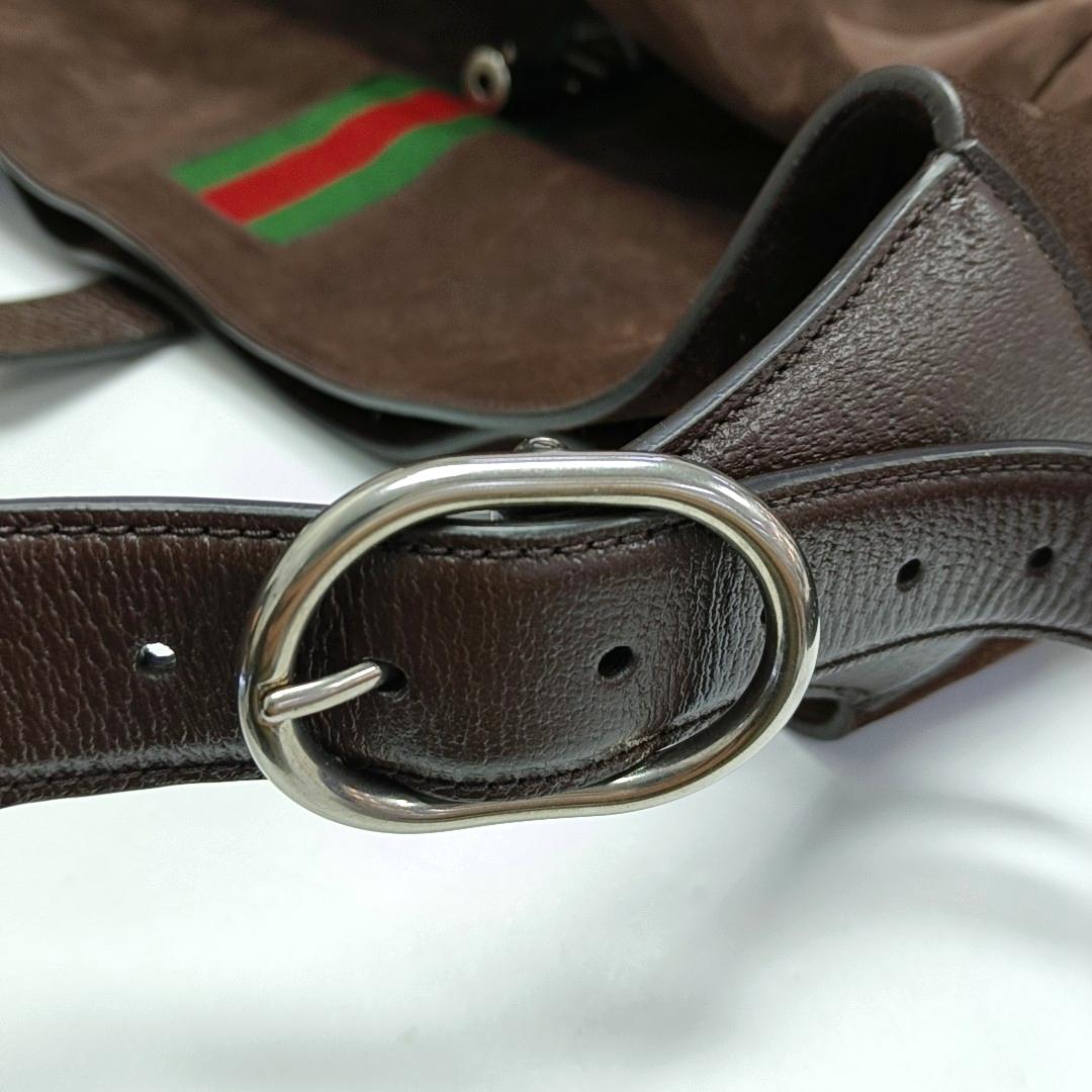Gucci Jackie 1961 Medium Brown Suede Shoulder Tote Bag For Sale 7