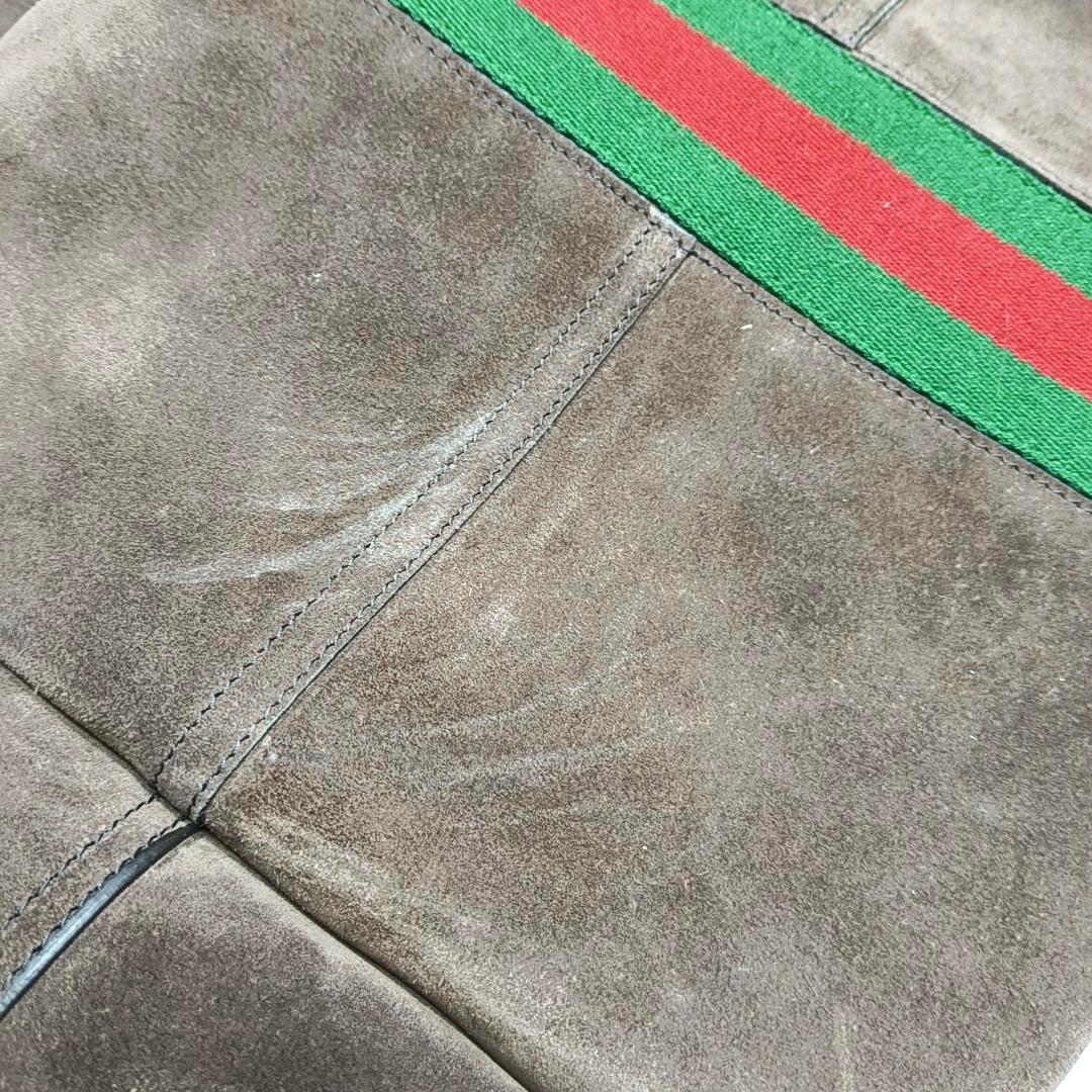 Gucci Jackie 1961 Medium Brown Suede Shoulder Tote Bag For Sale 9