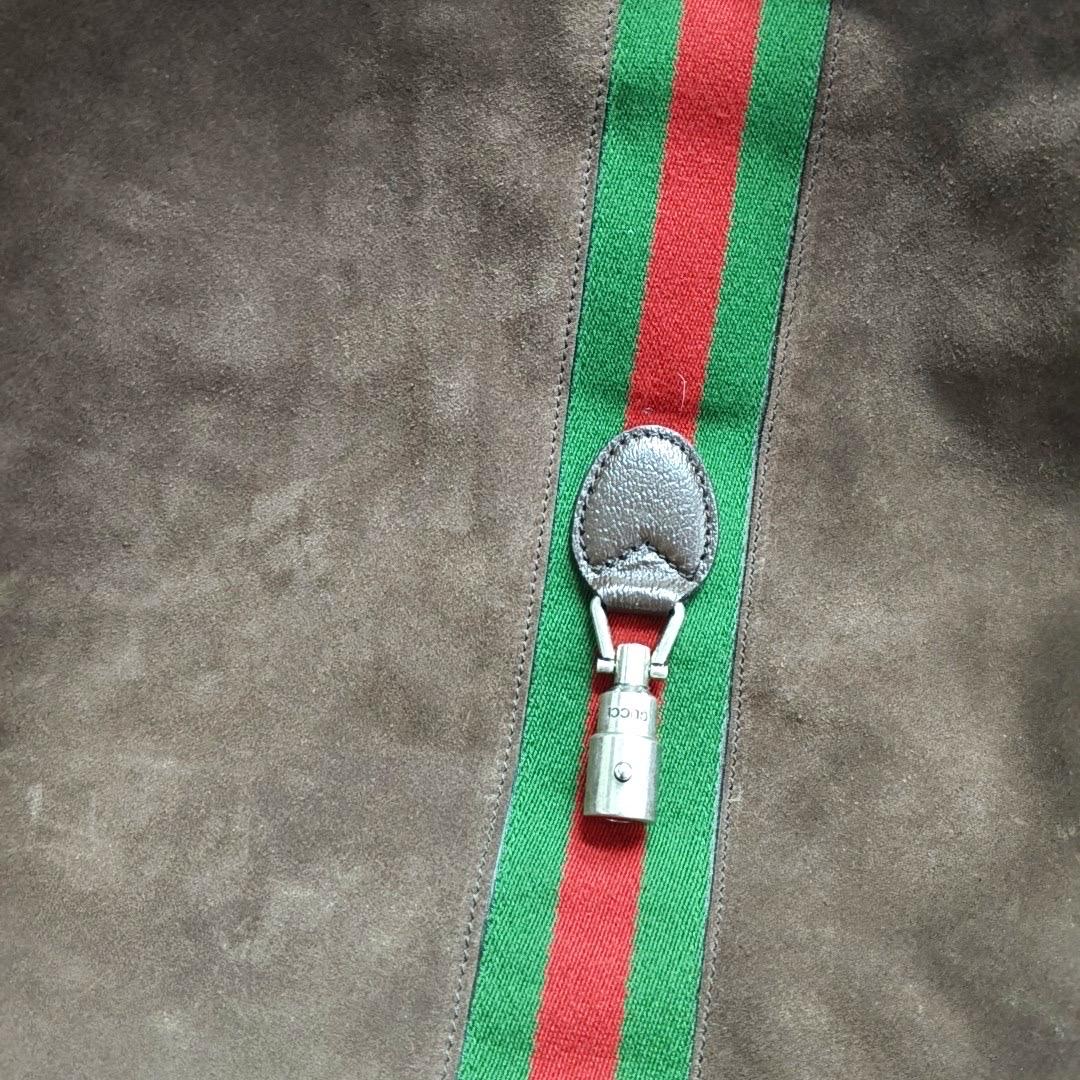 Gucci Jackie 1961 Medium Brown Suede Shoulder Tote Bag For Sale 14