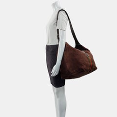 Gucci Jackie 1961 Medium Brown Suede Shoulder Tote Bag