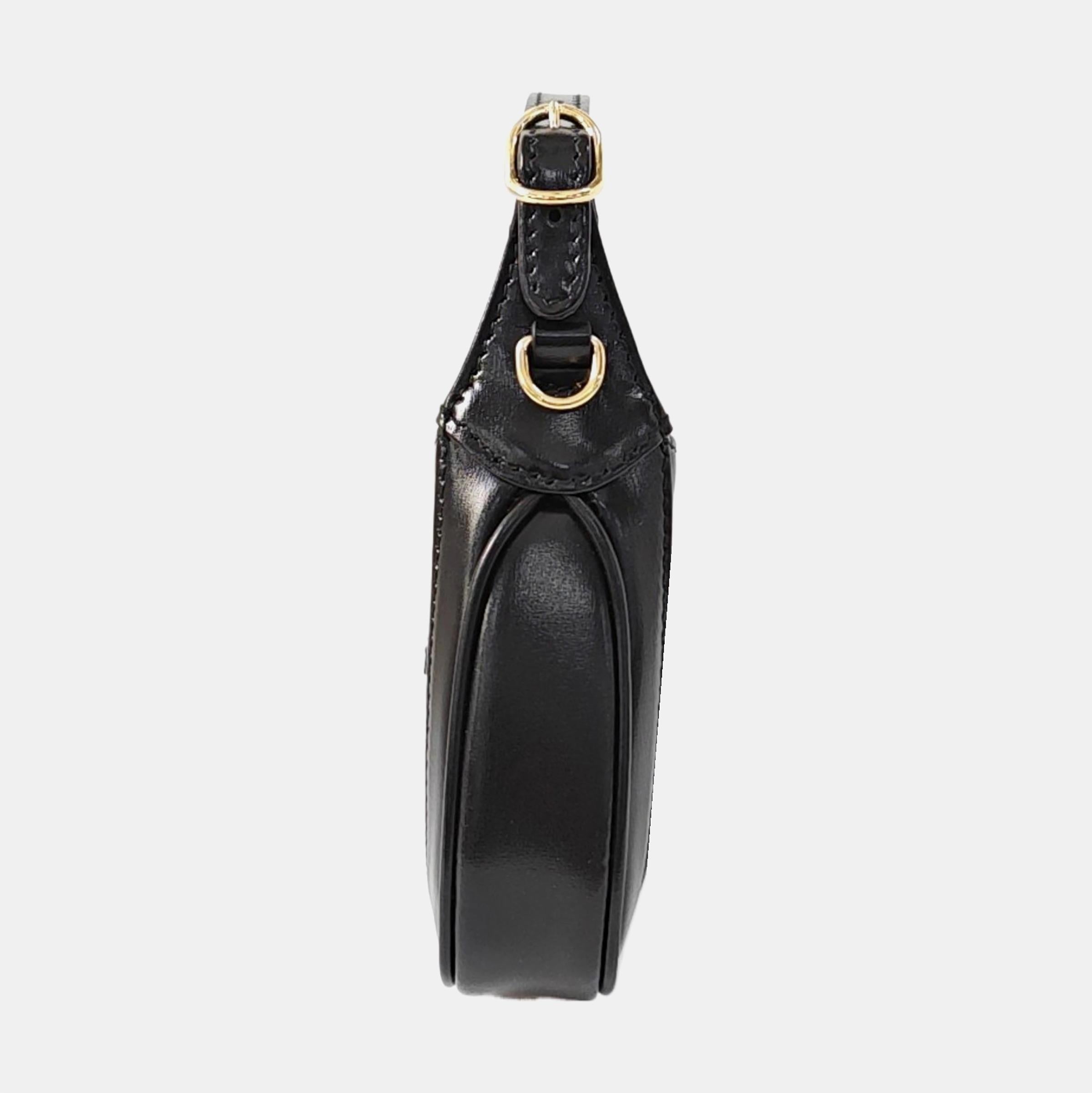 Gucci Jackie 1961 Micro Black Leather Chain Strap Crossbody Bag Excellent état - En vente à AUBERVILLIERS, FR