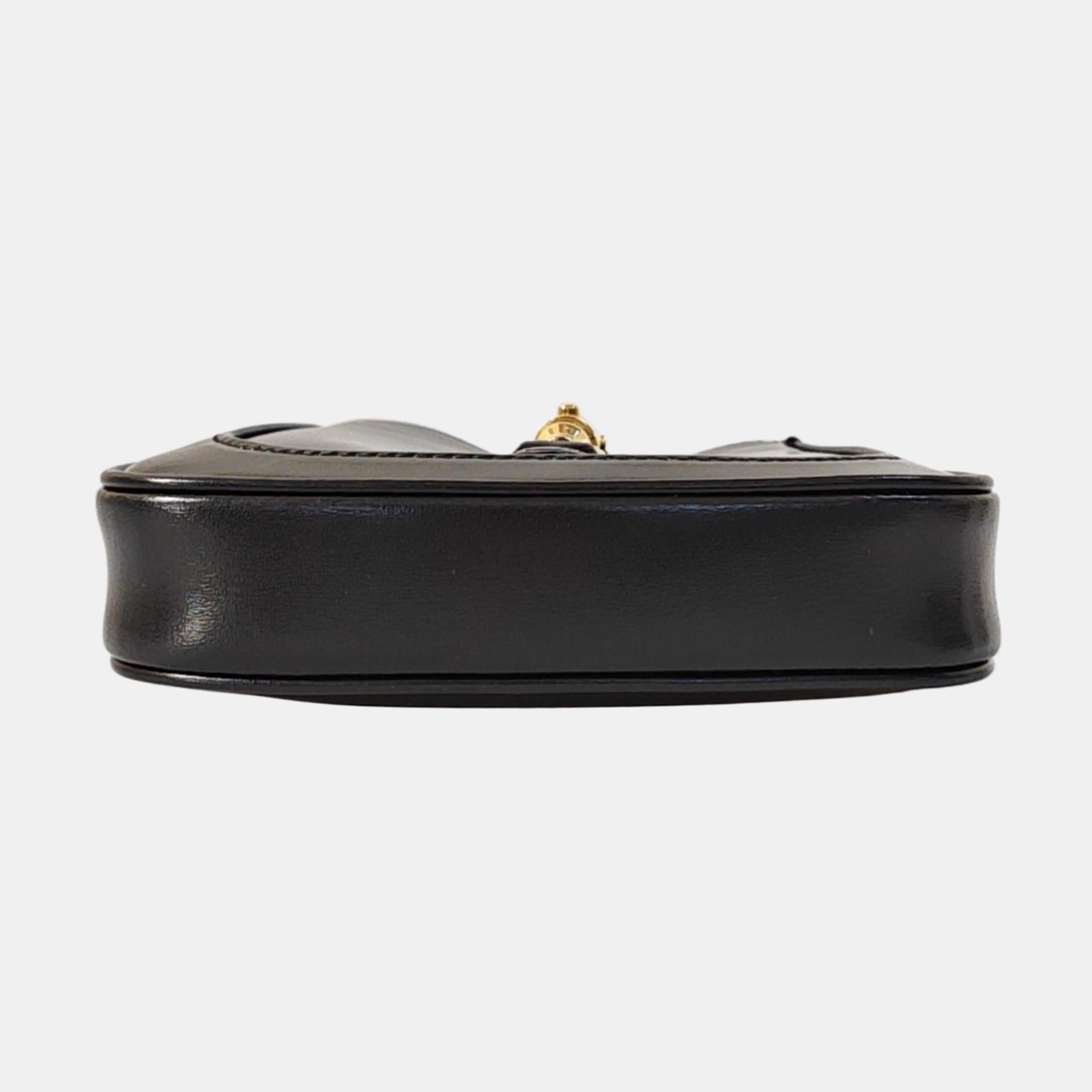 Gucci Jackie 1961 Micro Black Leather Chain Strap Crossbody Bag en vente 1