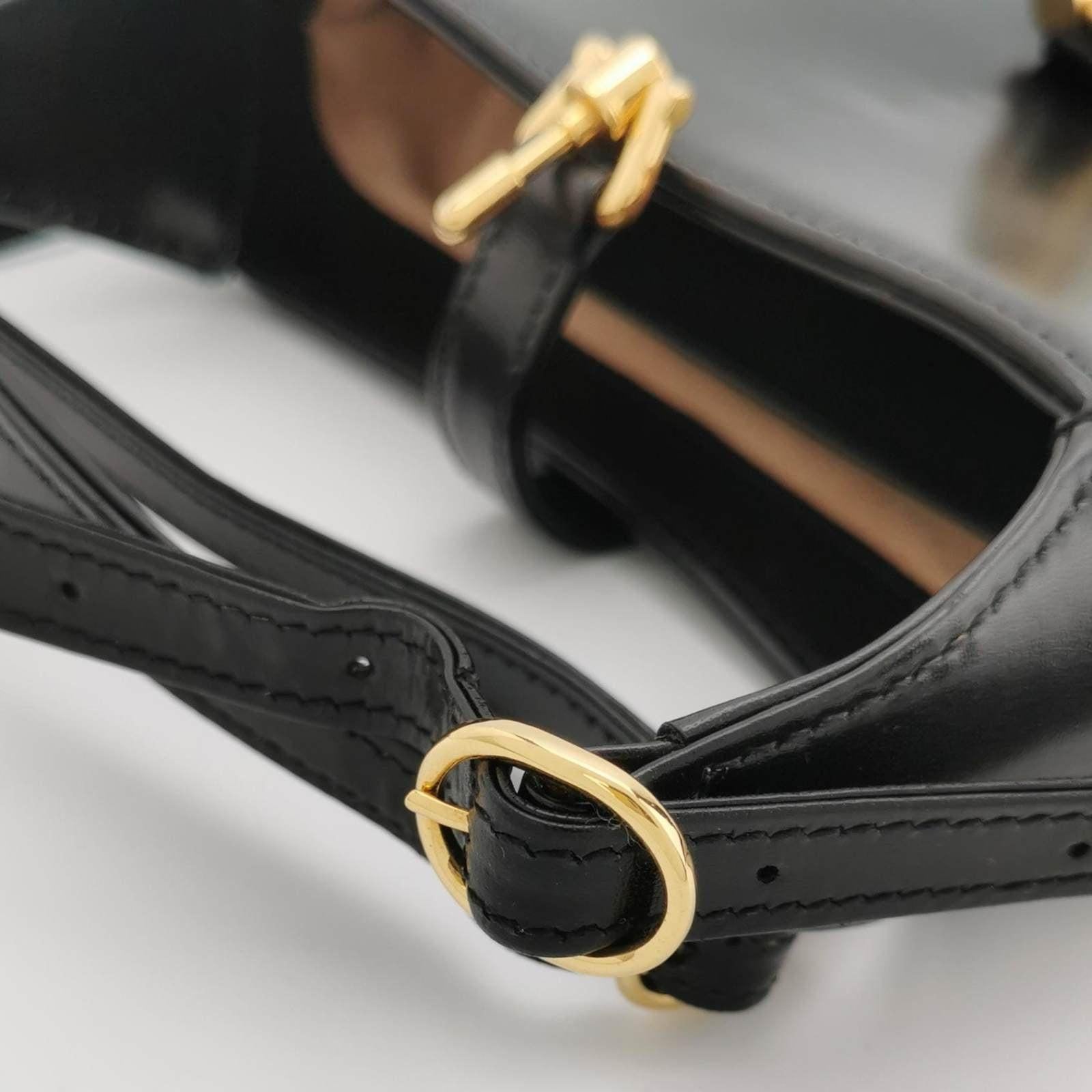 Gucci Jackie 1961 Mini Black Leather Bag with Adjustable Strap For Sale 6