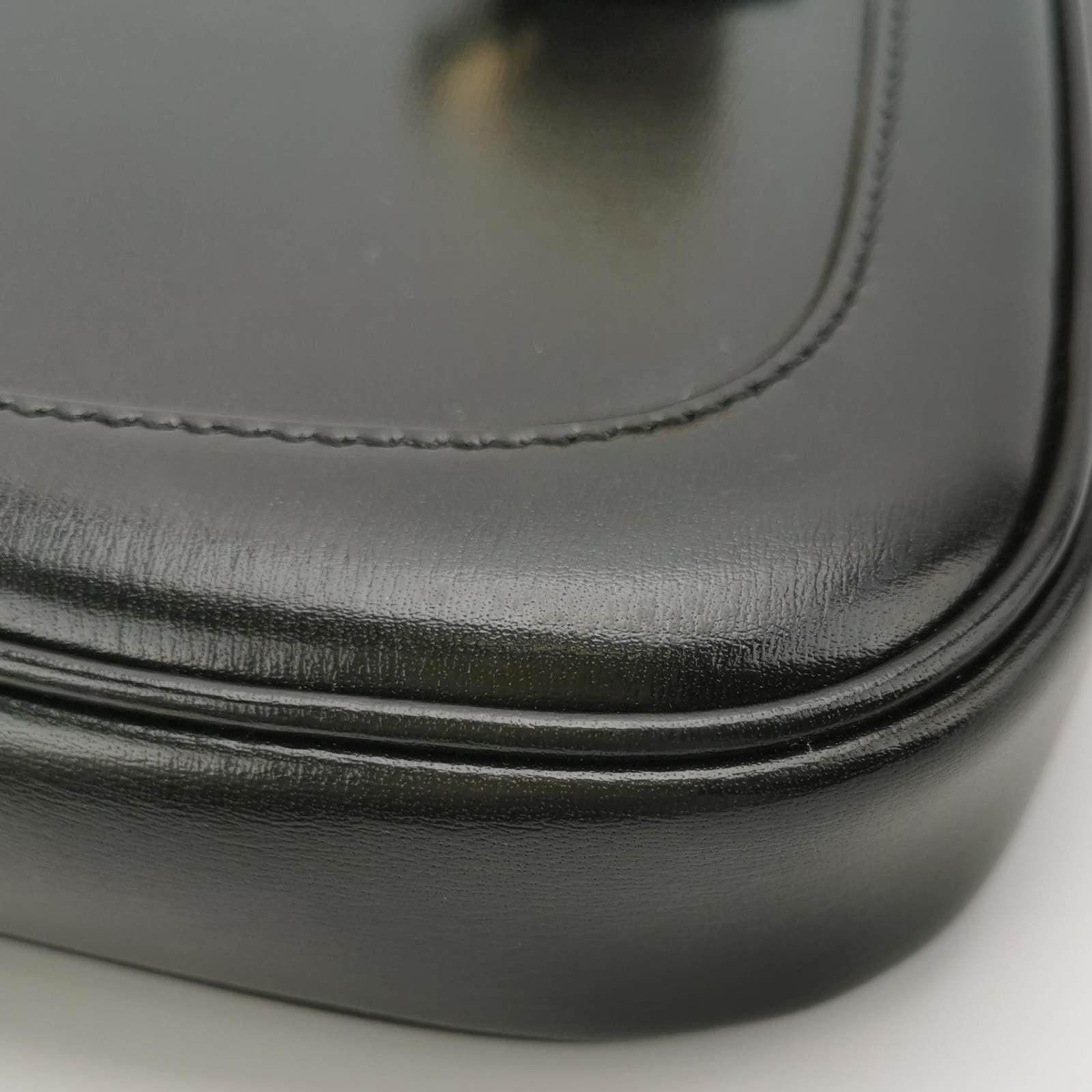 Gucci Jackie 1961 Mini Black Leather Bag with Adjustable Strap For Sale 5