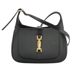 Gucci Jackie 1961 Mini Black Leather Bag with Adjustable Strap