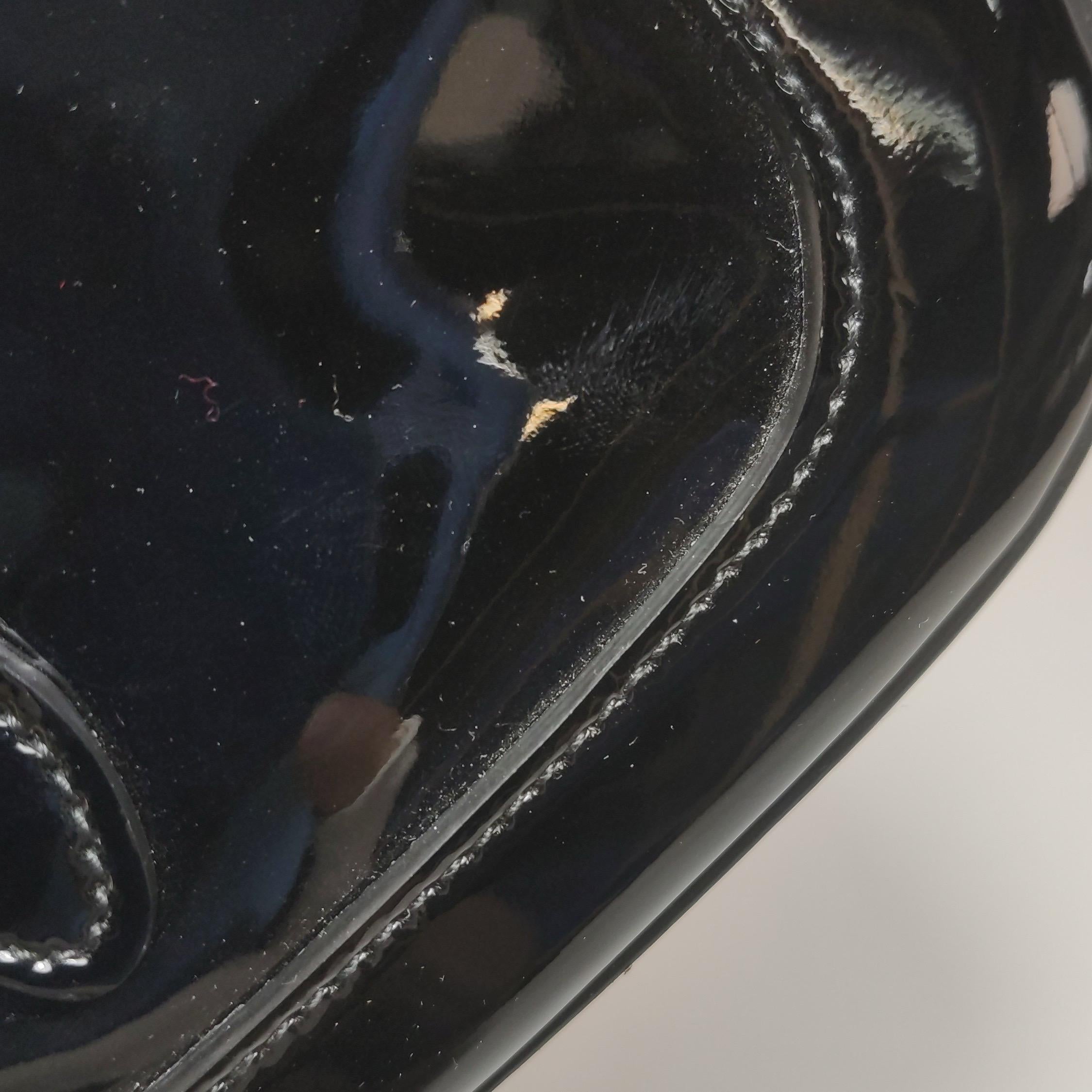 Gucci Jackie 1961 Mini Black Patent Leather Bag with Crystal Chain Strap For Sale 7