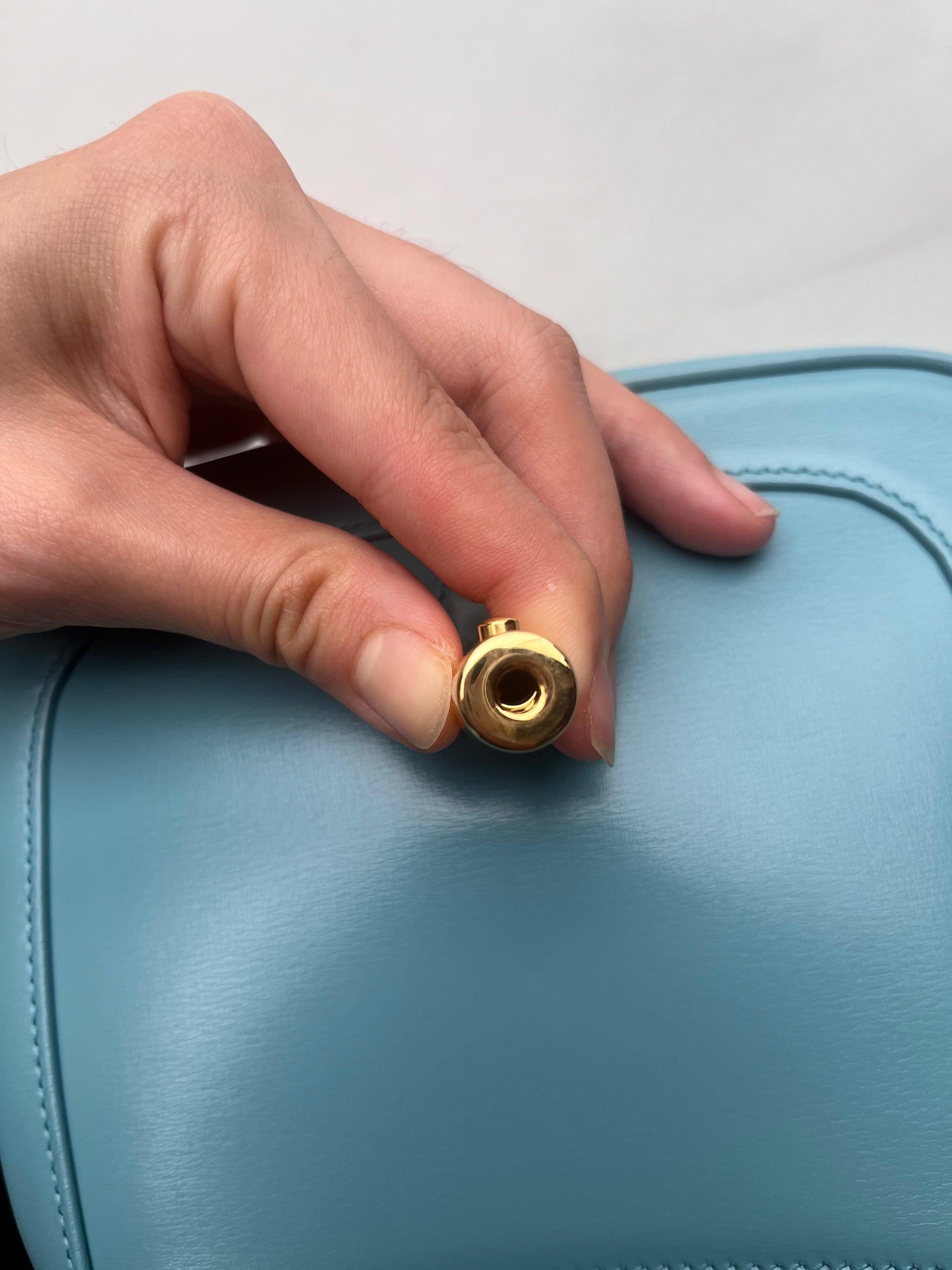 Gucci Jackie 1961 Mini Blue Leather Bag with Adjustable Strap 8