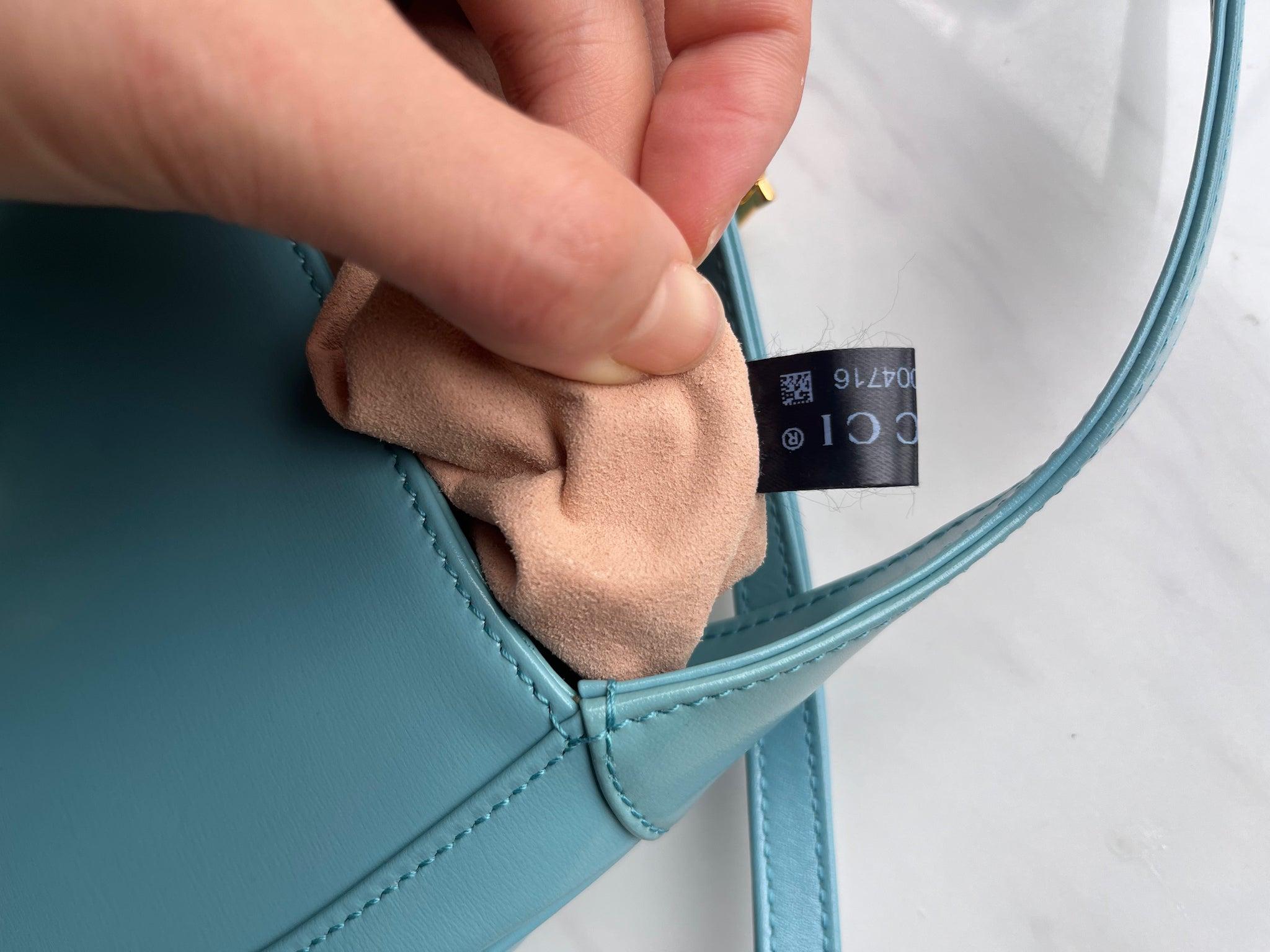 Gucci Jackie 1961 Mini Blue Leather Bag with Adjustable Strap 14