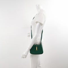 Gucci Jackie 1961 Mini Handbag in Green Leather with Adjustable Strap