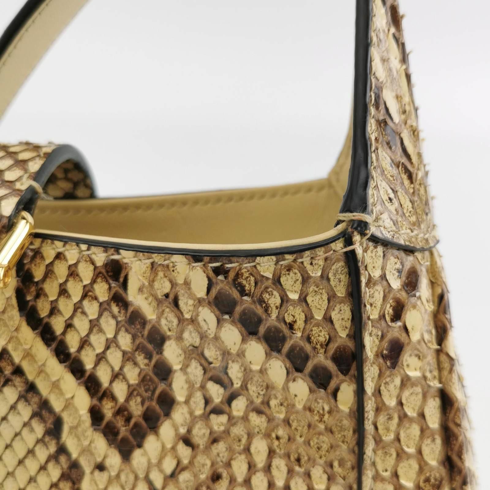 Gucci Jackie 1961 Mini Python-skin Leather Bag with Adjustable Strap Size Multic 5