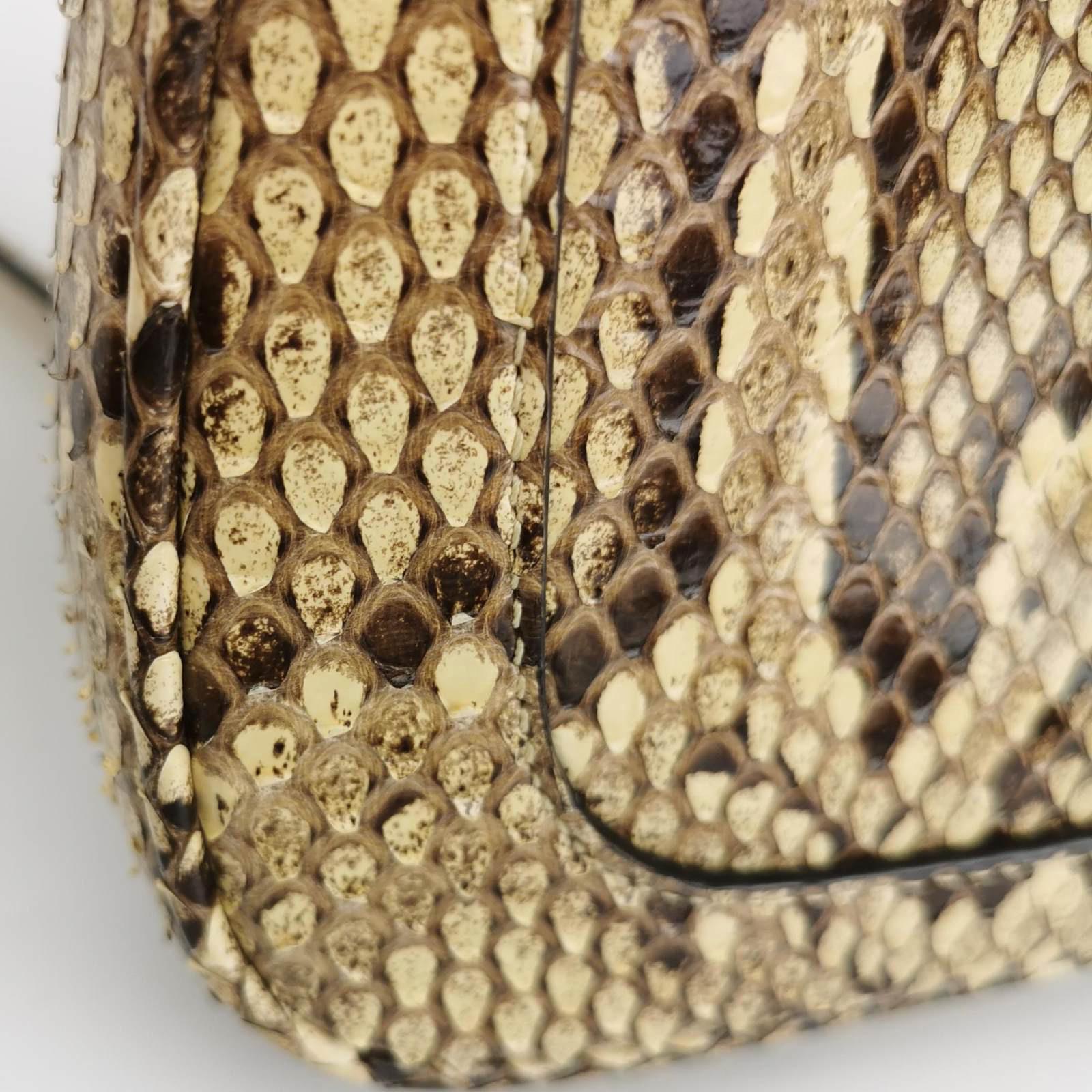 Gucci Jackie 1961 Mini Python-skin Leather Bag with Adjustable Strap Size Multic For Sale 7