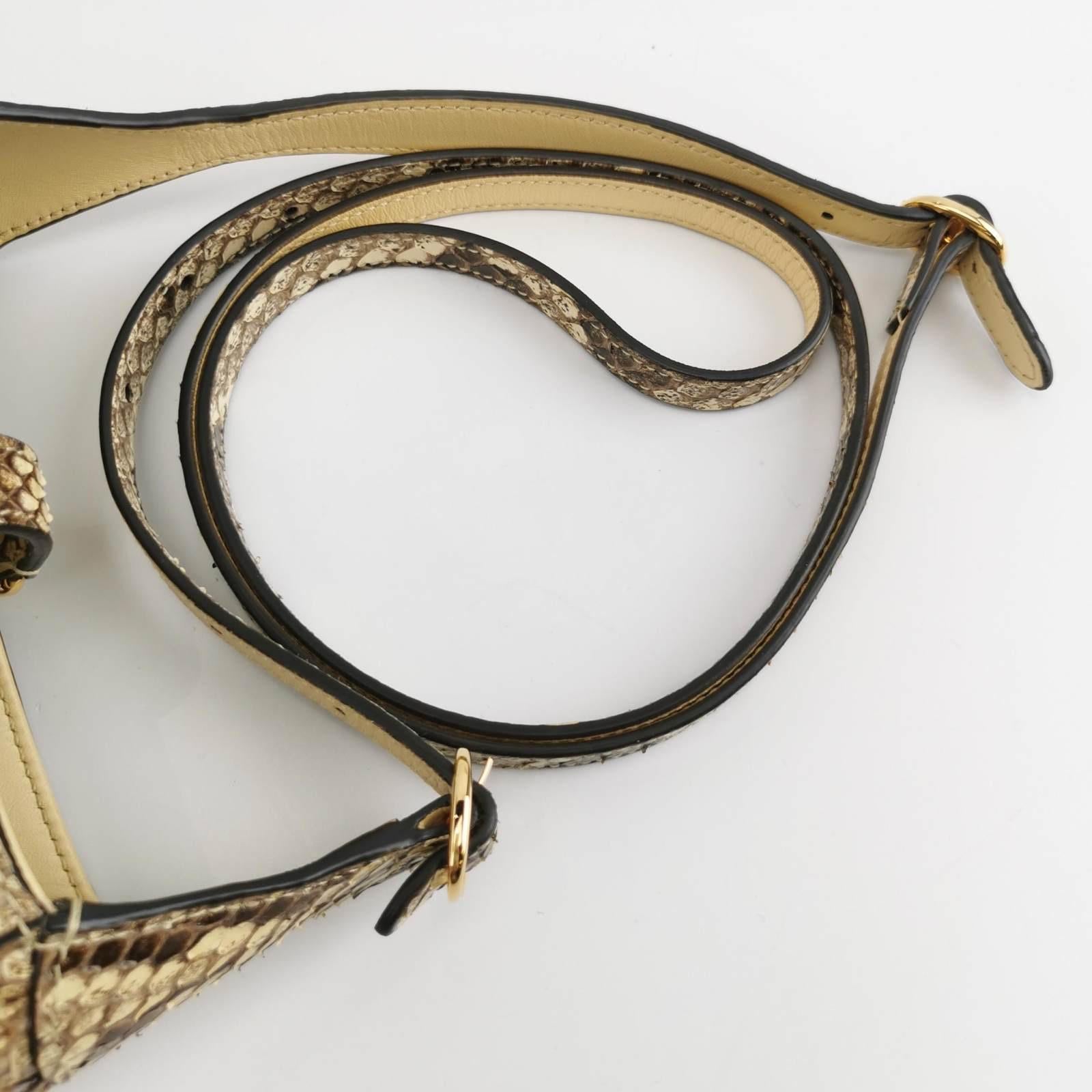 Gucci Jackie 1961 Mini Python-skin Leather Bag with Adjustable Strap Size Multic 9