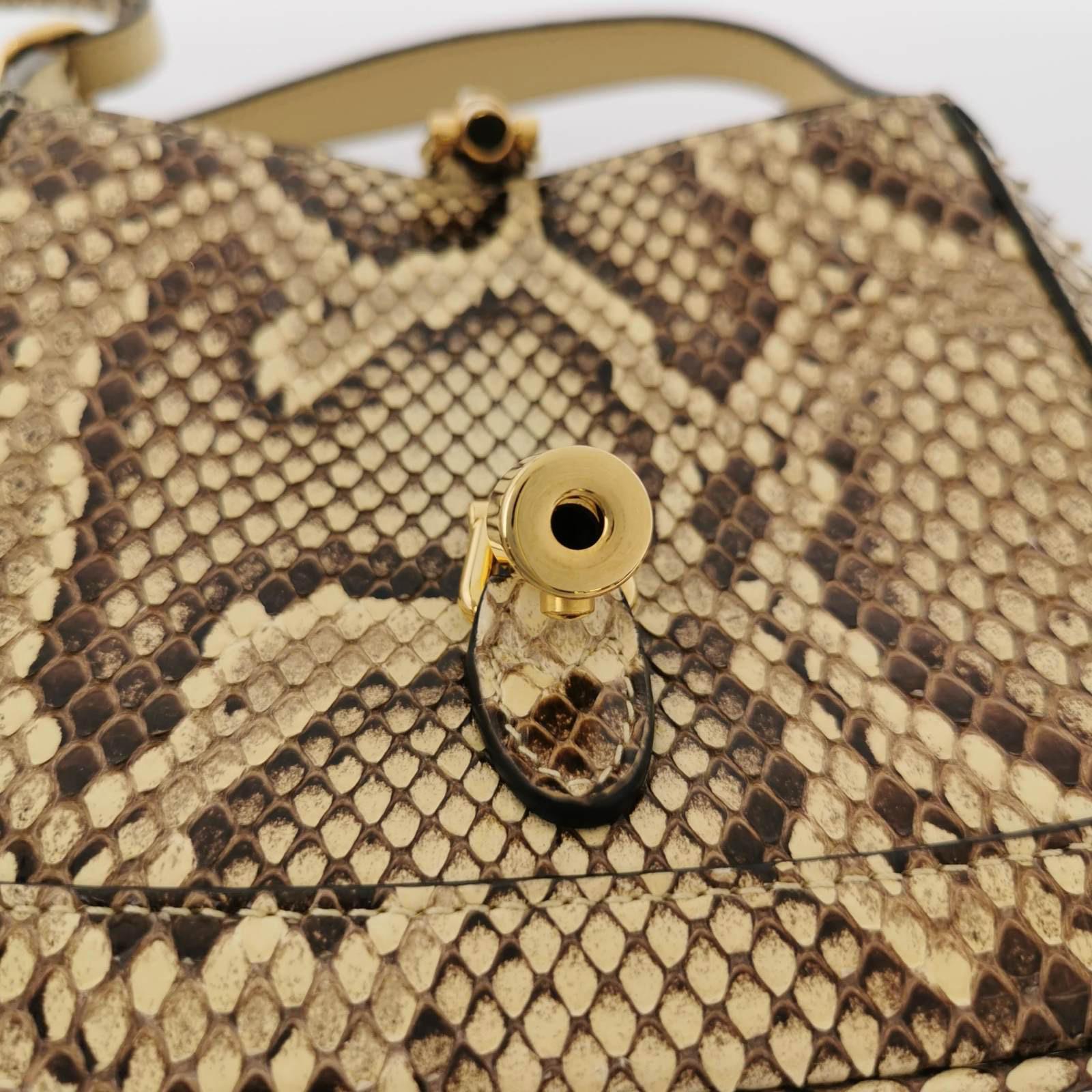 Gucci Jackie 1961 Mini Python-skin Leather Bag with Adjustable Strap Size Multic For Sale 5