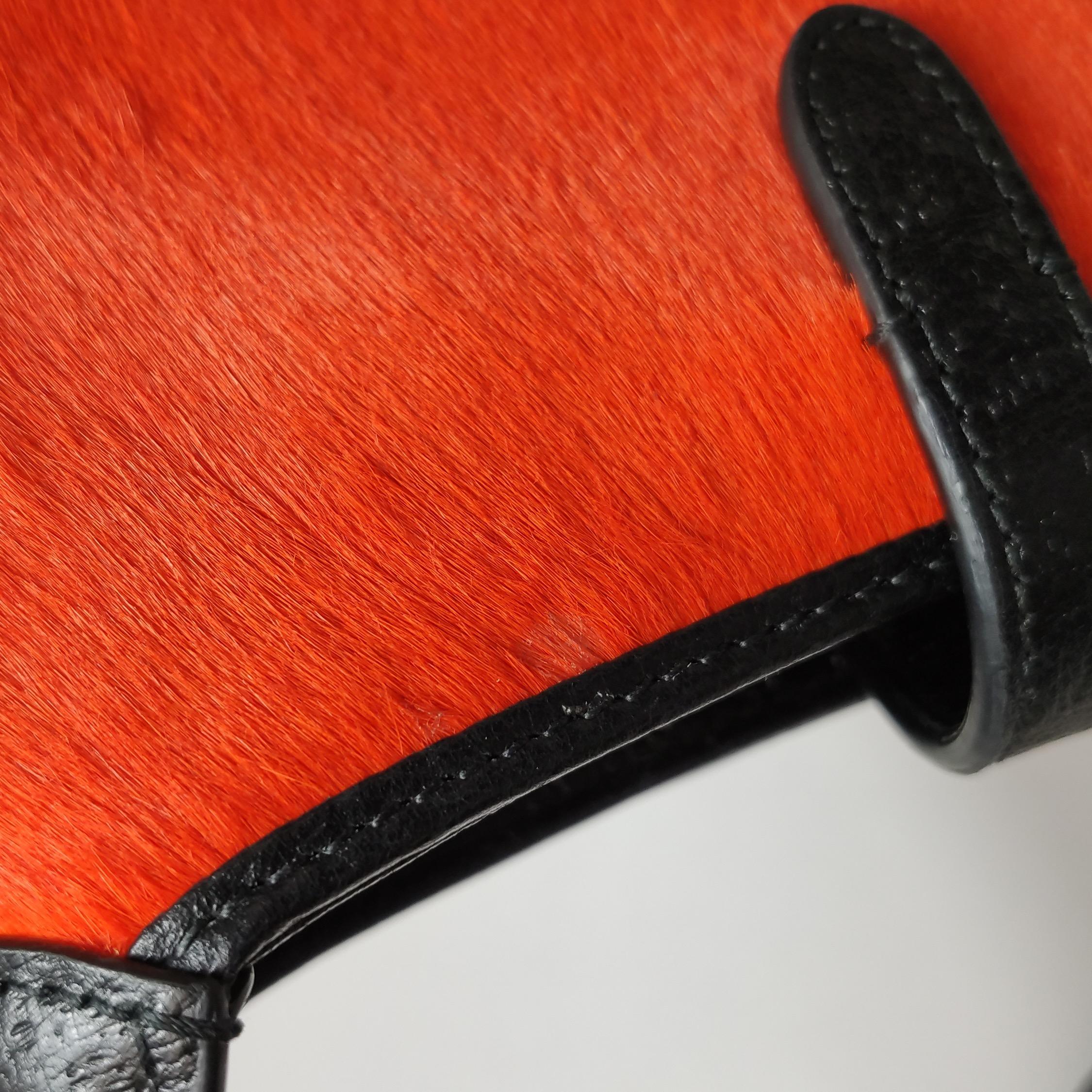 Gucci Jackie 1961 Mini Borsa a tracolla in cavallino rosso e nero in vendita 4