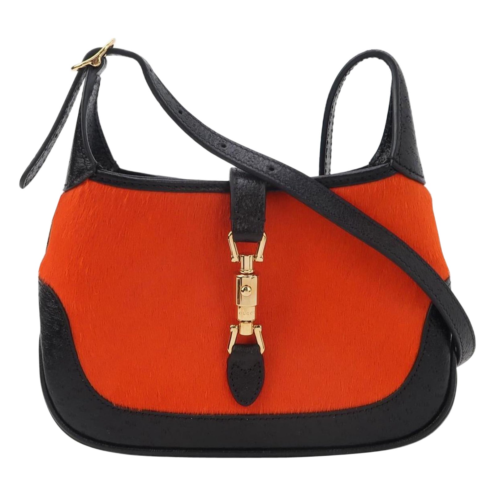 Gucci Jackie 1961 Mini Borsa a tracolla in cavallino rosso e nero