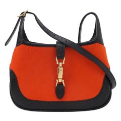 Gucci Jackie 1961 Mini Borsa a tracolla in cavallino rosso e nero
