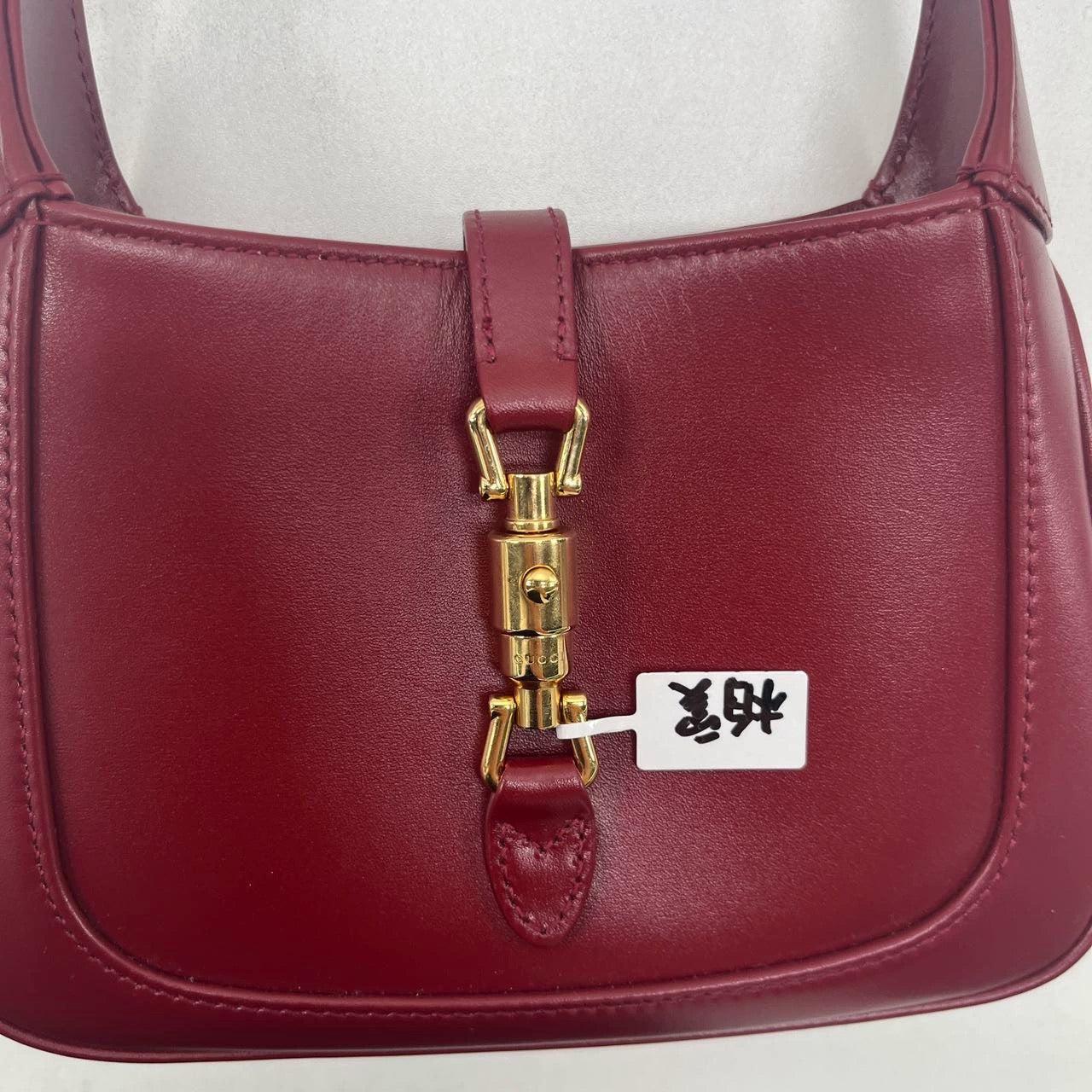 Gucci Jackie 1961 Mini Red Burgundy Leather Bag 6