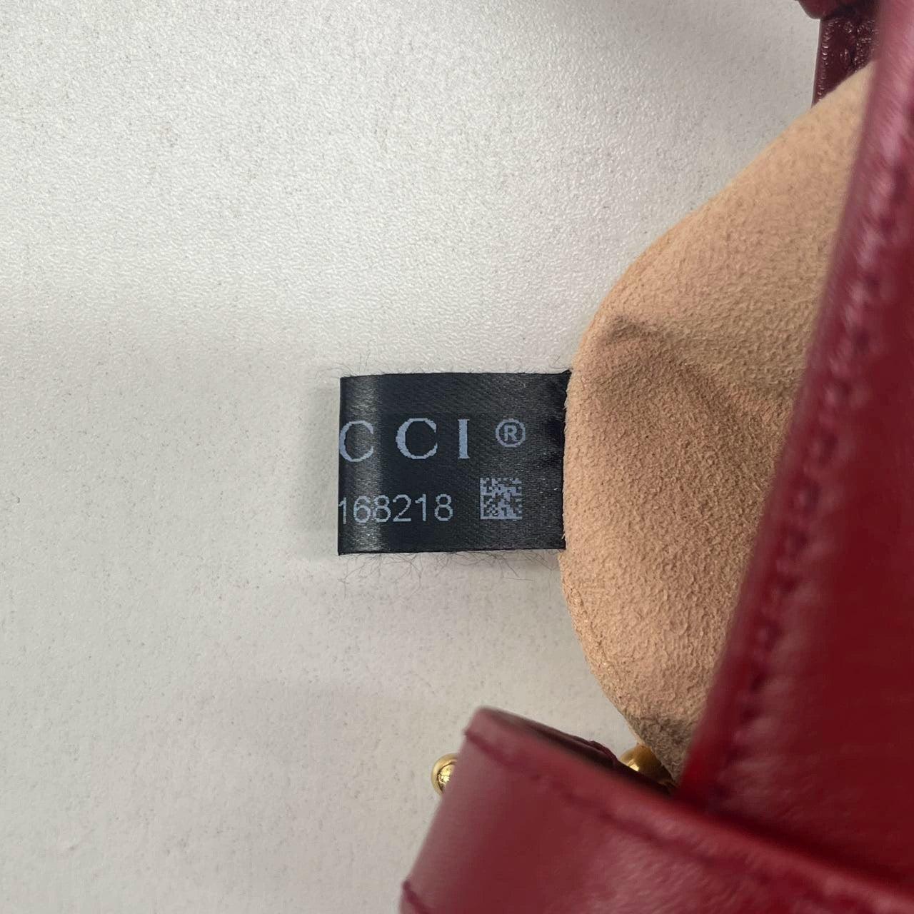 Gucci Jackie 1961 Mini Red Burgundy Leather Bag 8