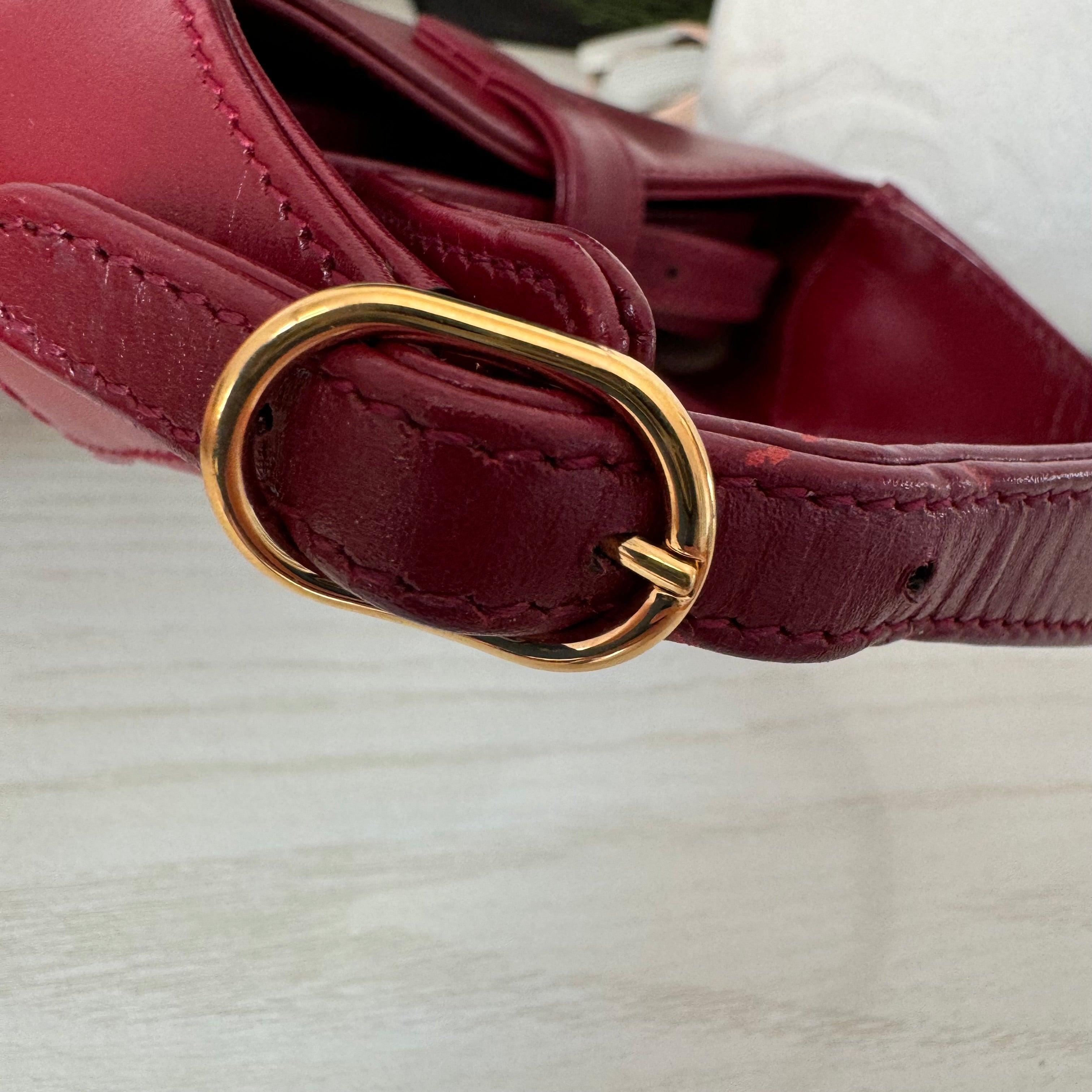 Gucci Jackie 1961 Mini Red Burgundy Leather Bag 9